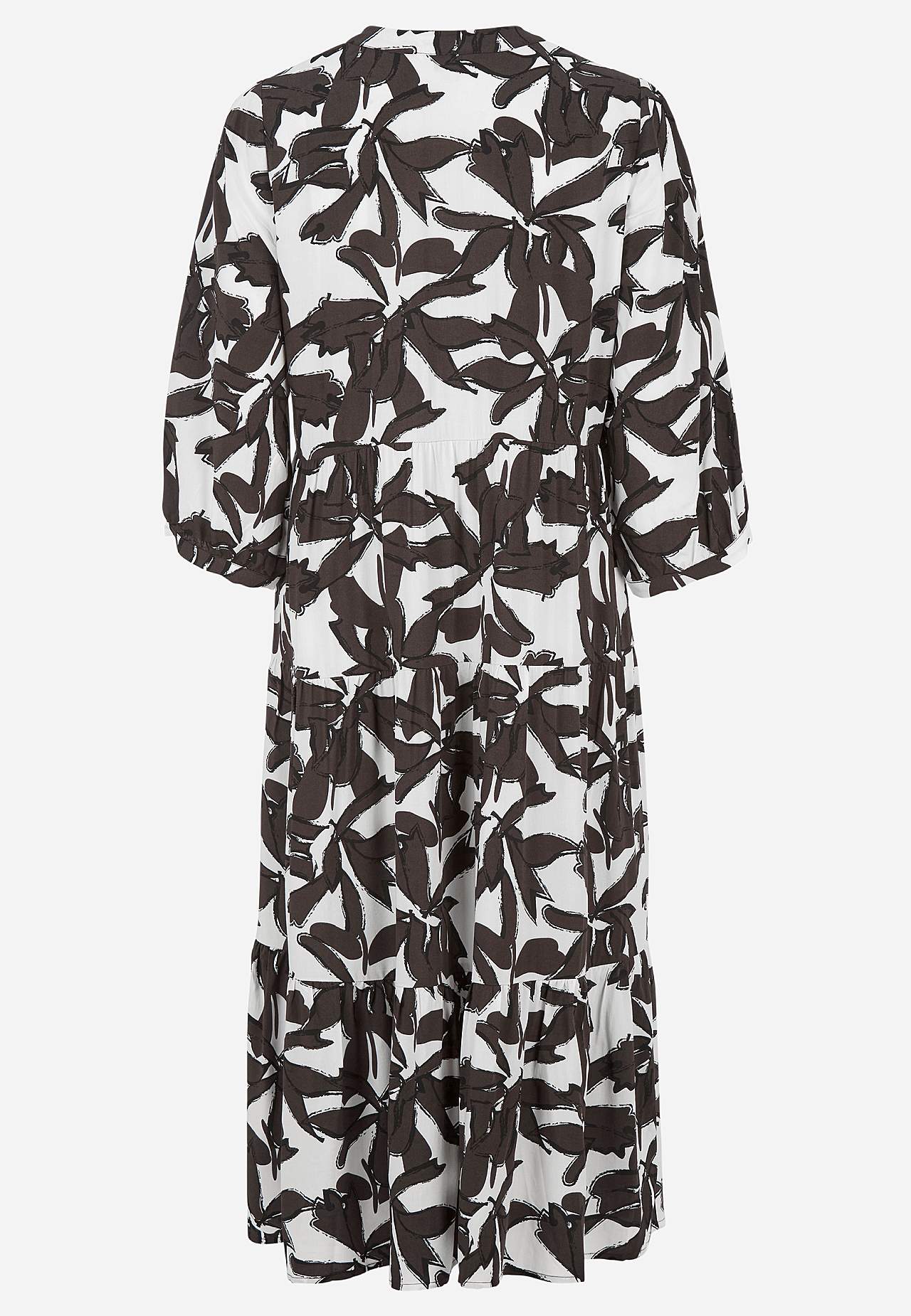 Dress with flounces
