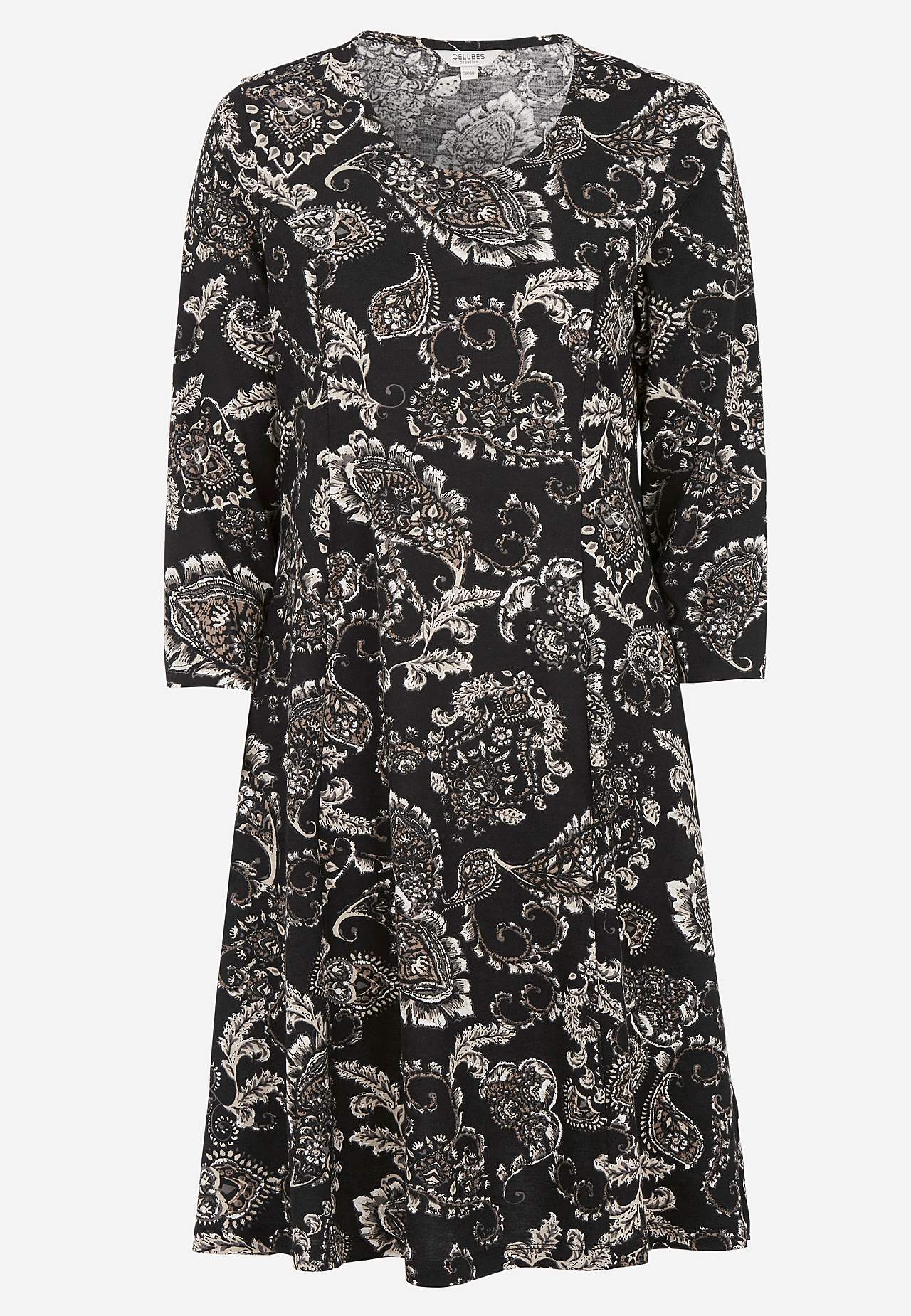 Patterned jersey dress with pockets