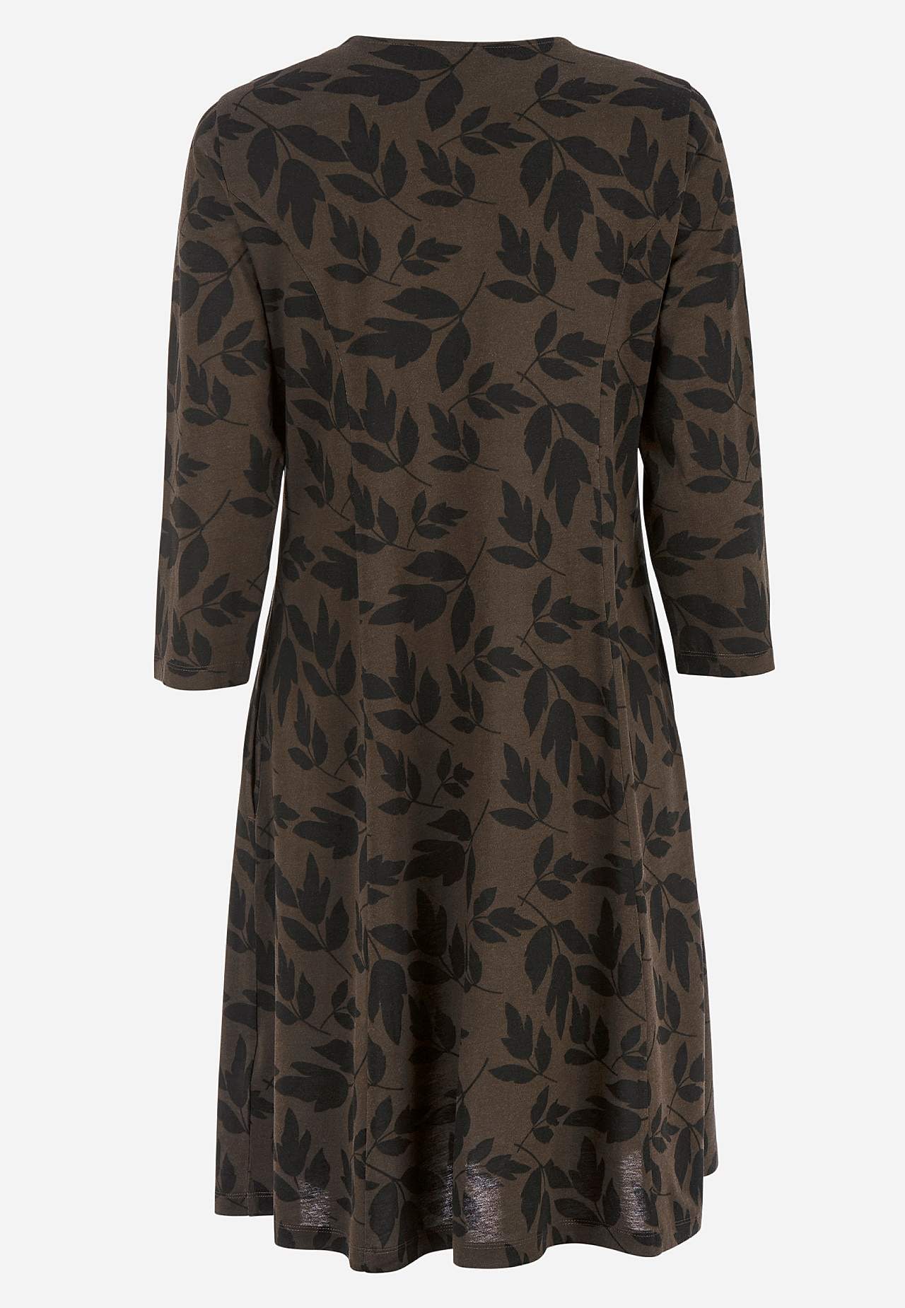 Patterned jersey dress with pockets