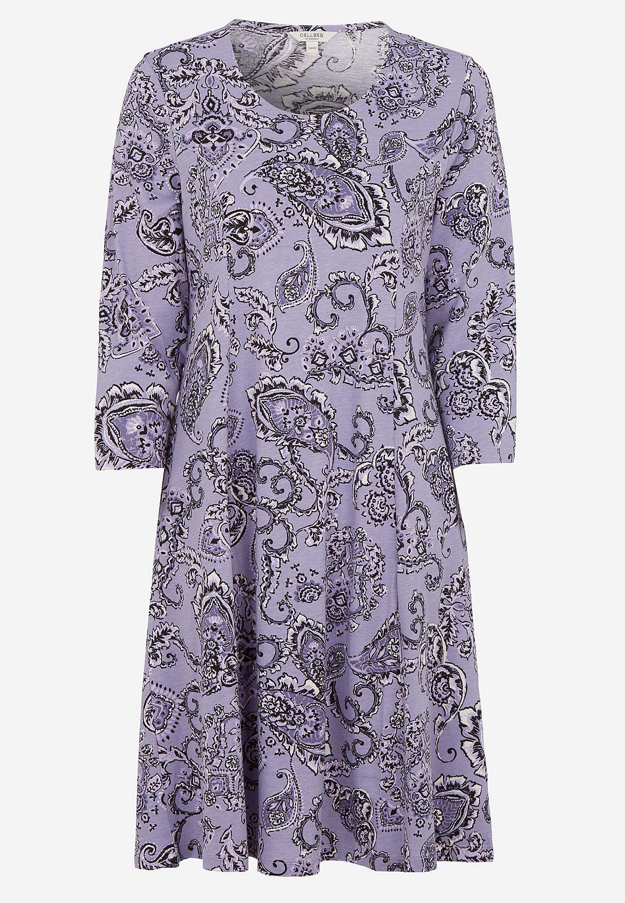 Patterned jersey dress with pockets