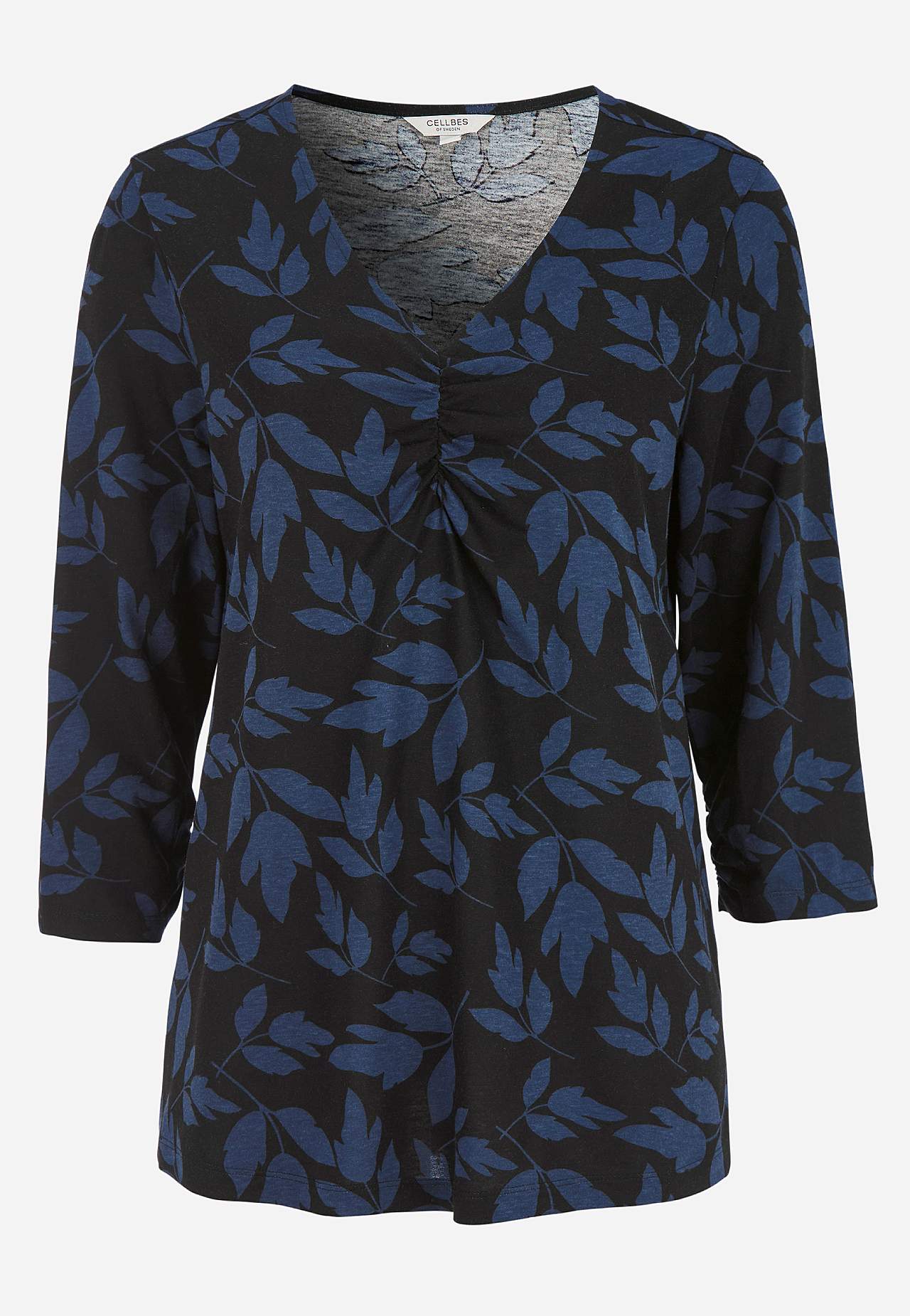 Jersey top with gatherings