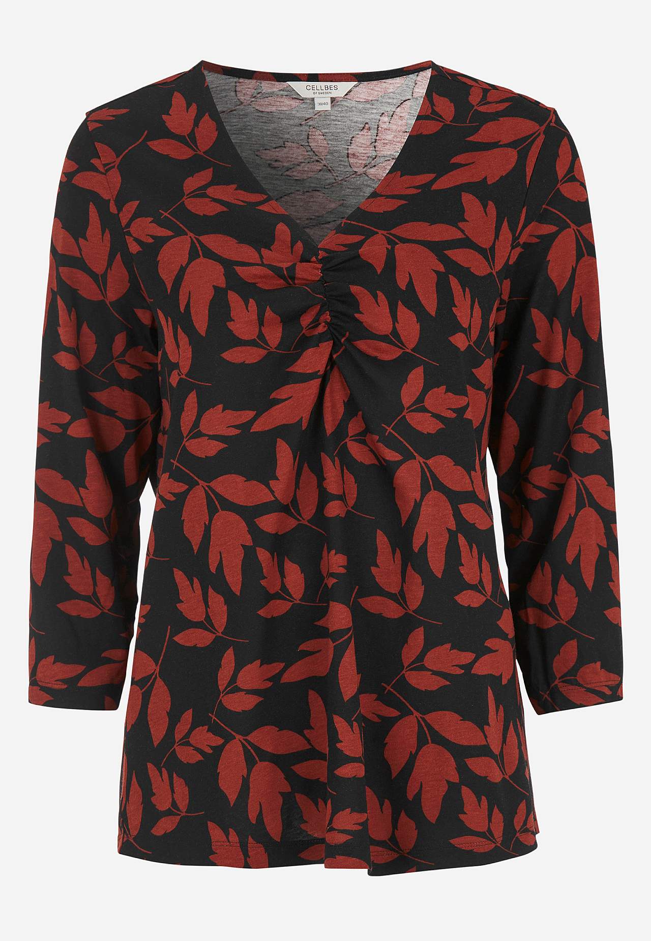 Jersey top with gatherings