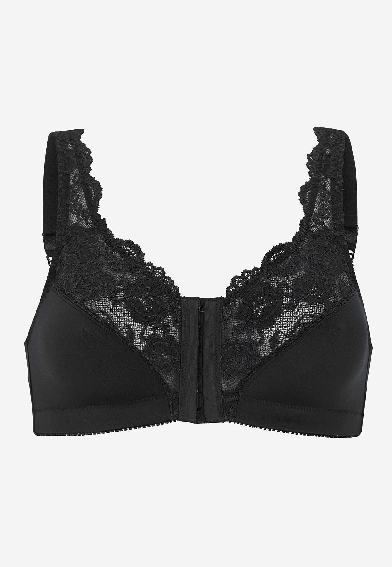 Front-closing soft bra