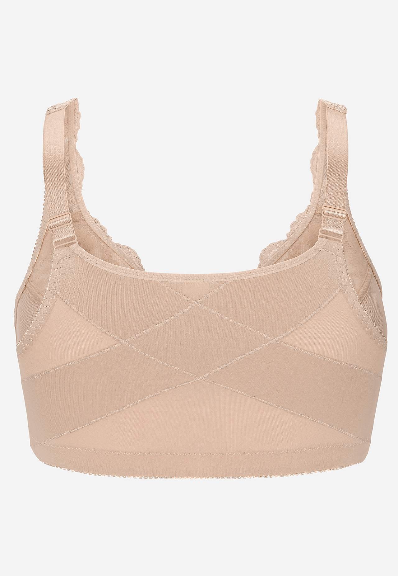 Front-closing soft bra