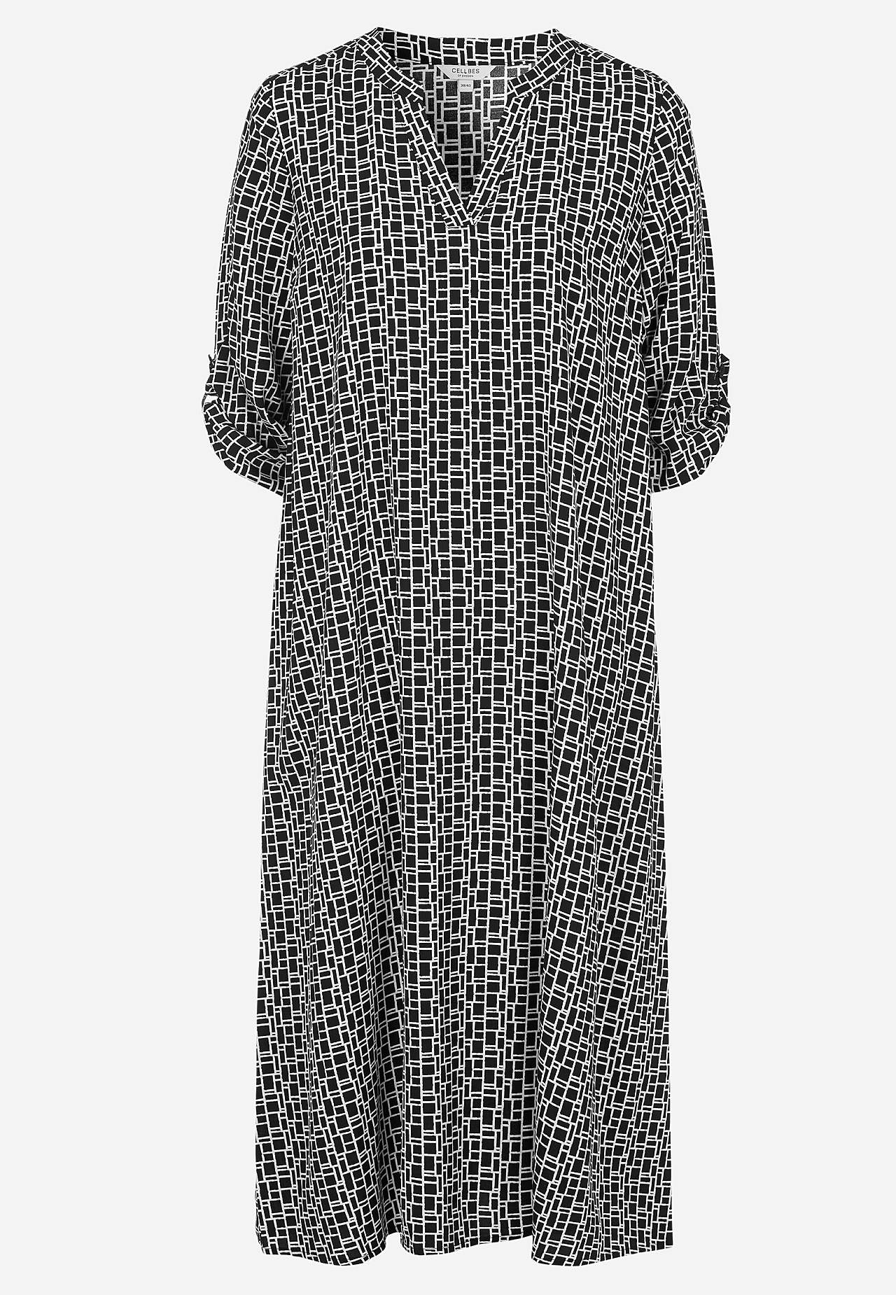 V-neck, woven dress