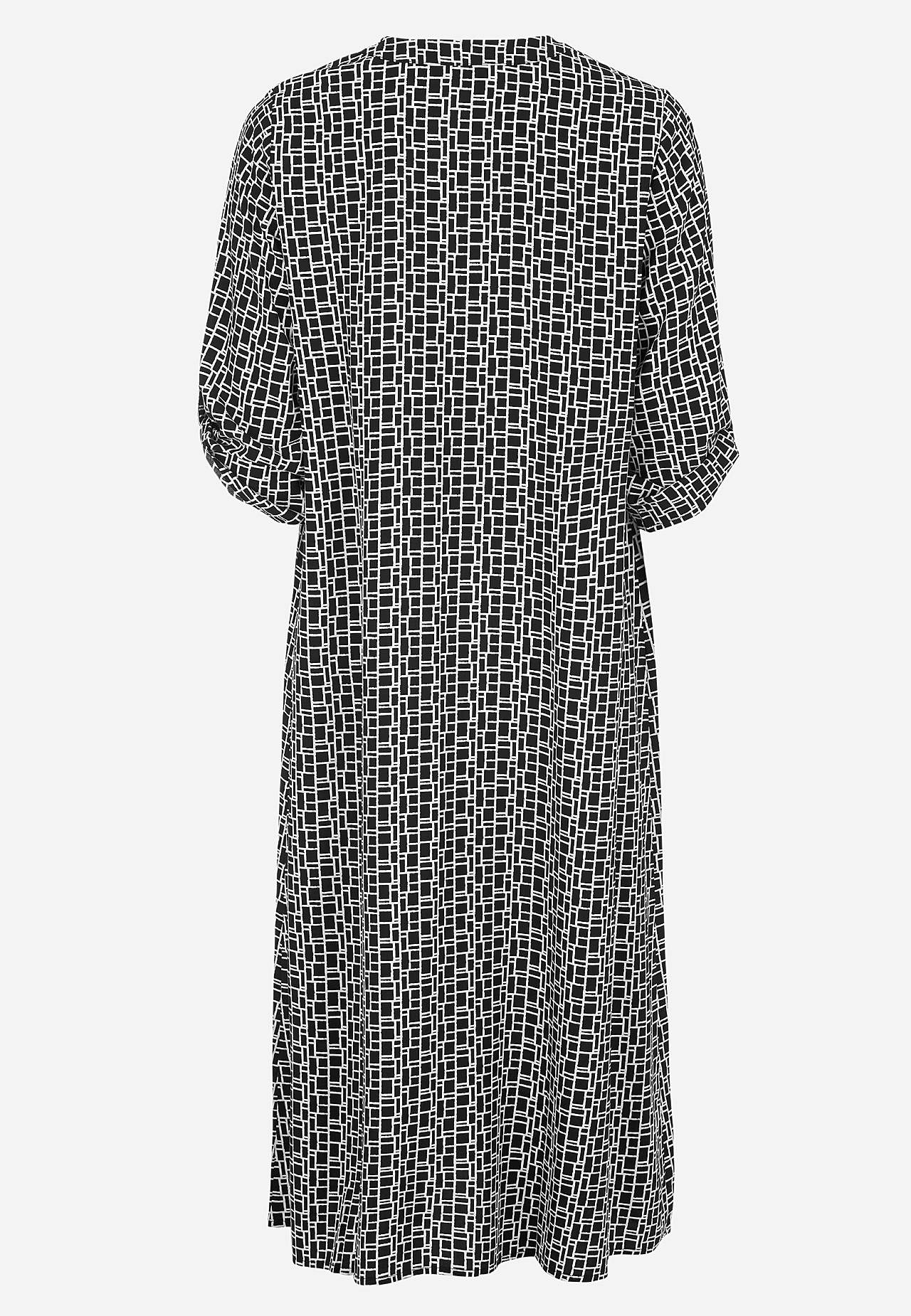 V-neck, woven dress