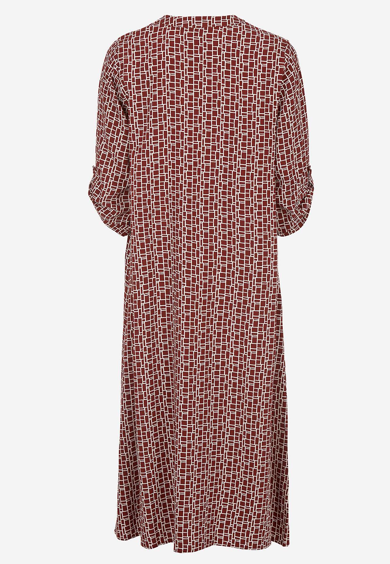 V-neck, woven dress