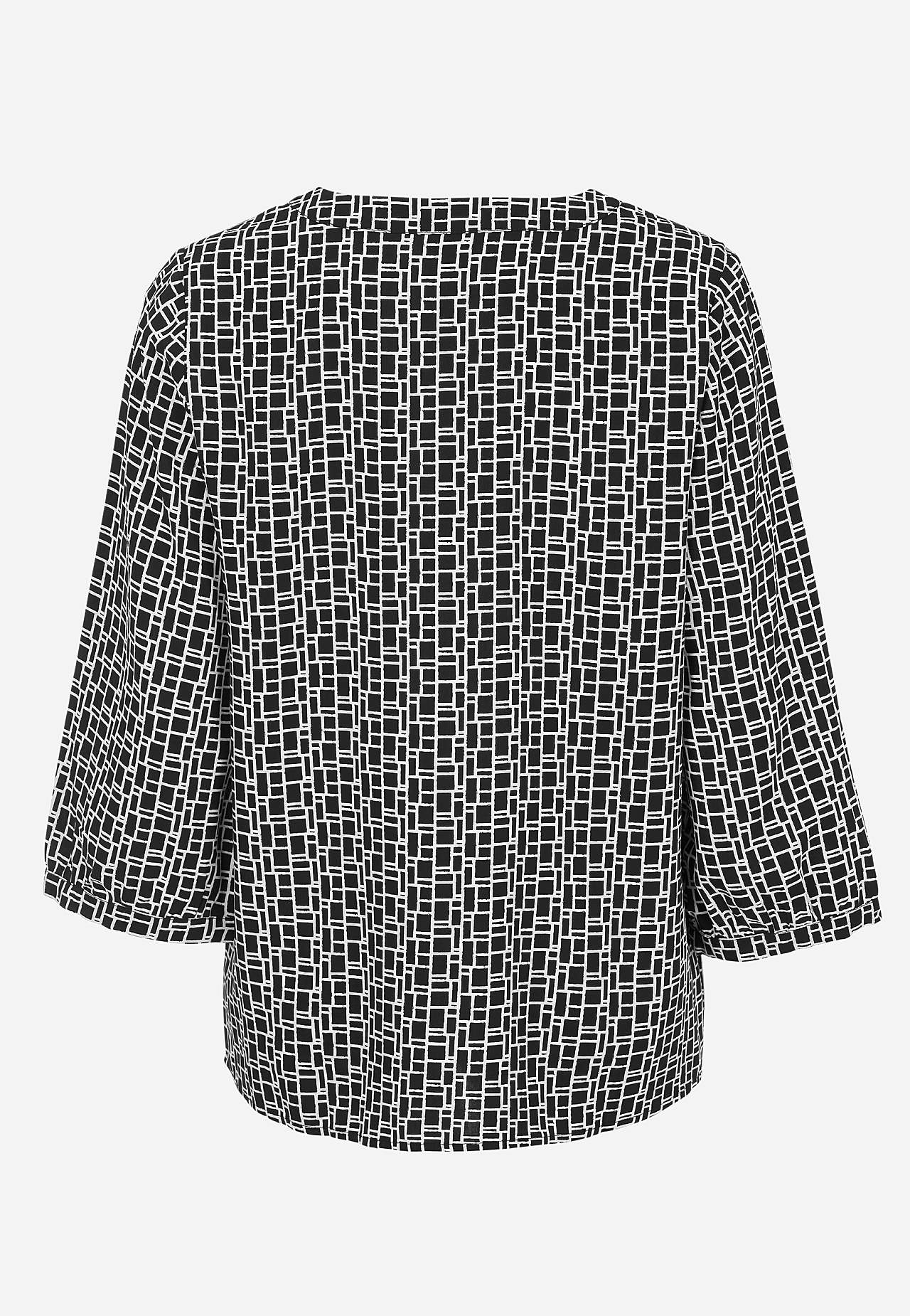 V-neck, woven blouse