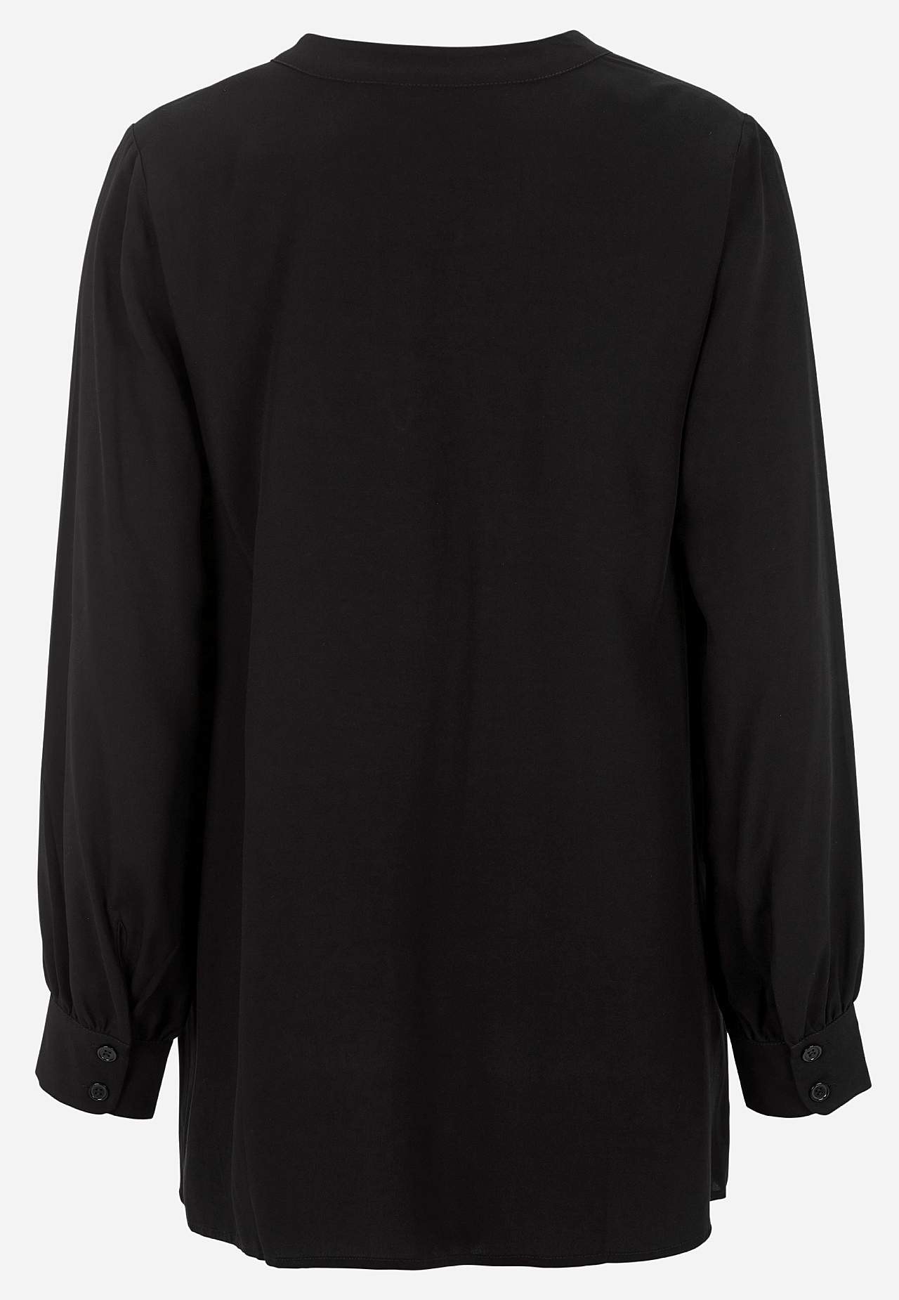 V-neck, woven tunic