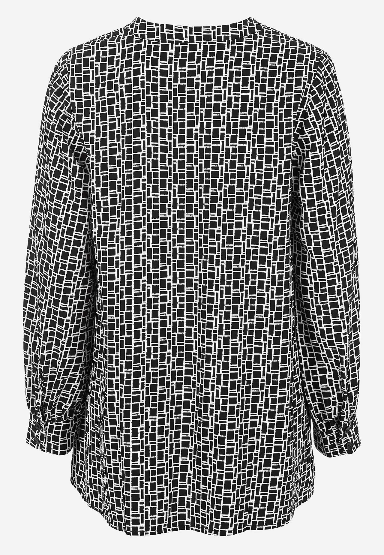 V-neck, woven tunic