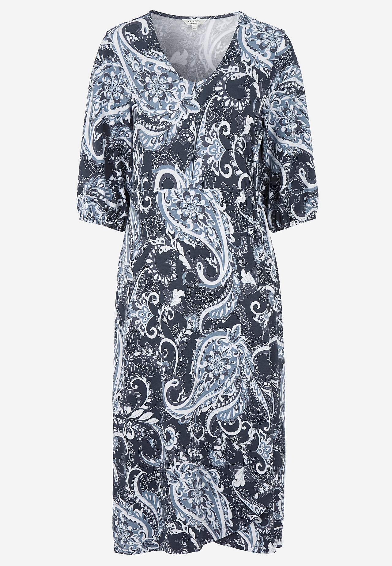 Jersey dress with overlap detail