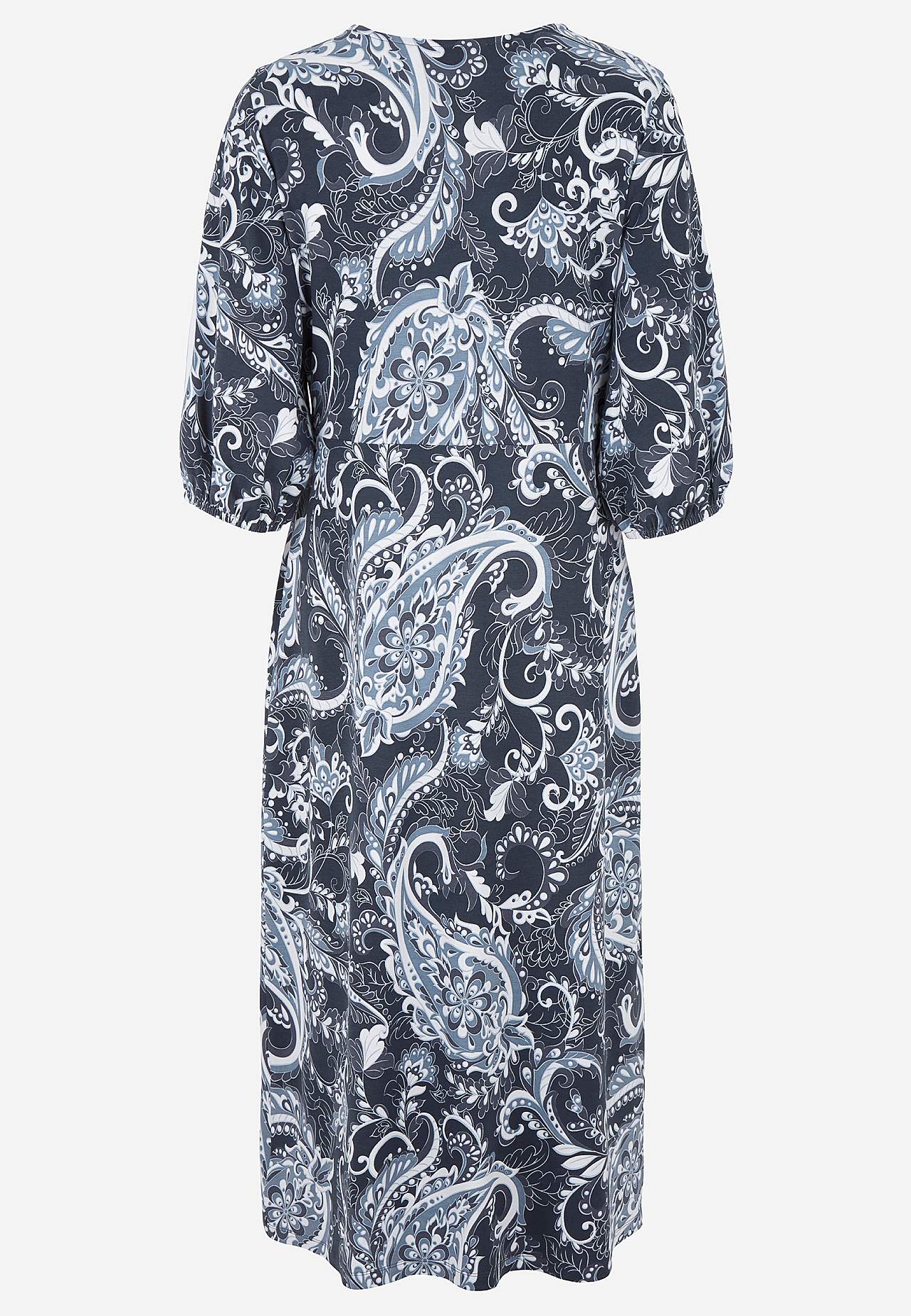 Jersey dress with overlap detail