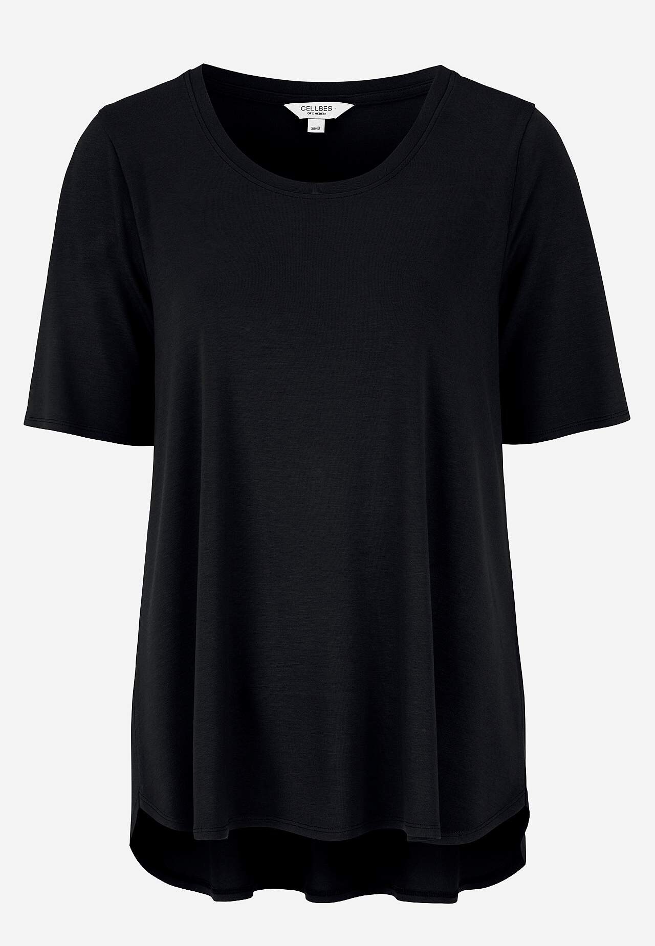 Jersey top with short sleeves