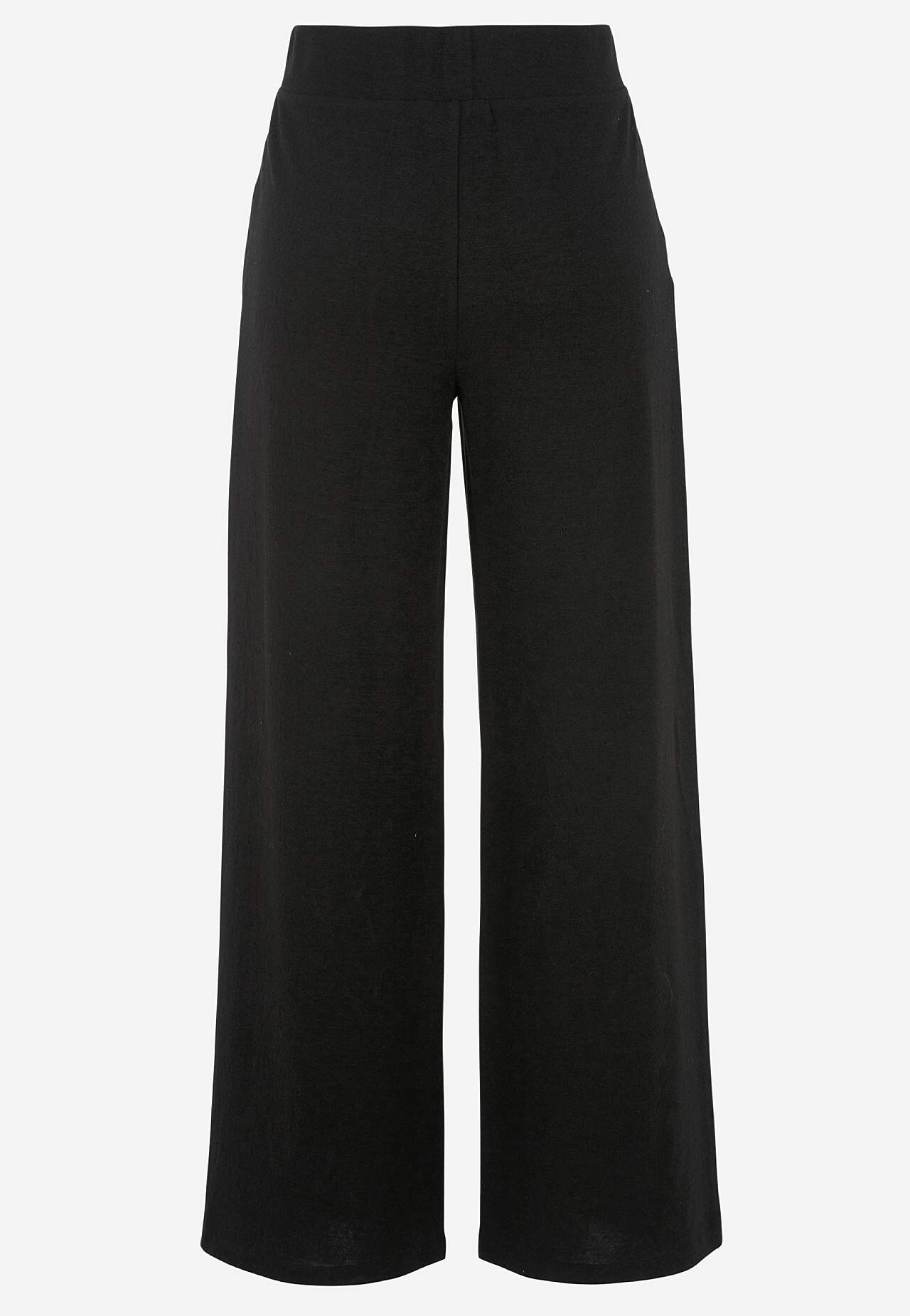 Wide jersey pants with pockets