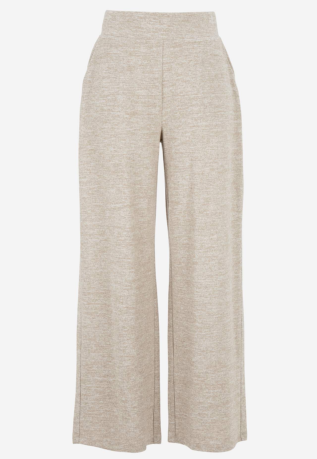 Wide jersey pants with pockets