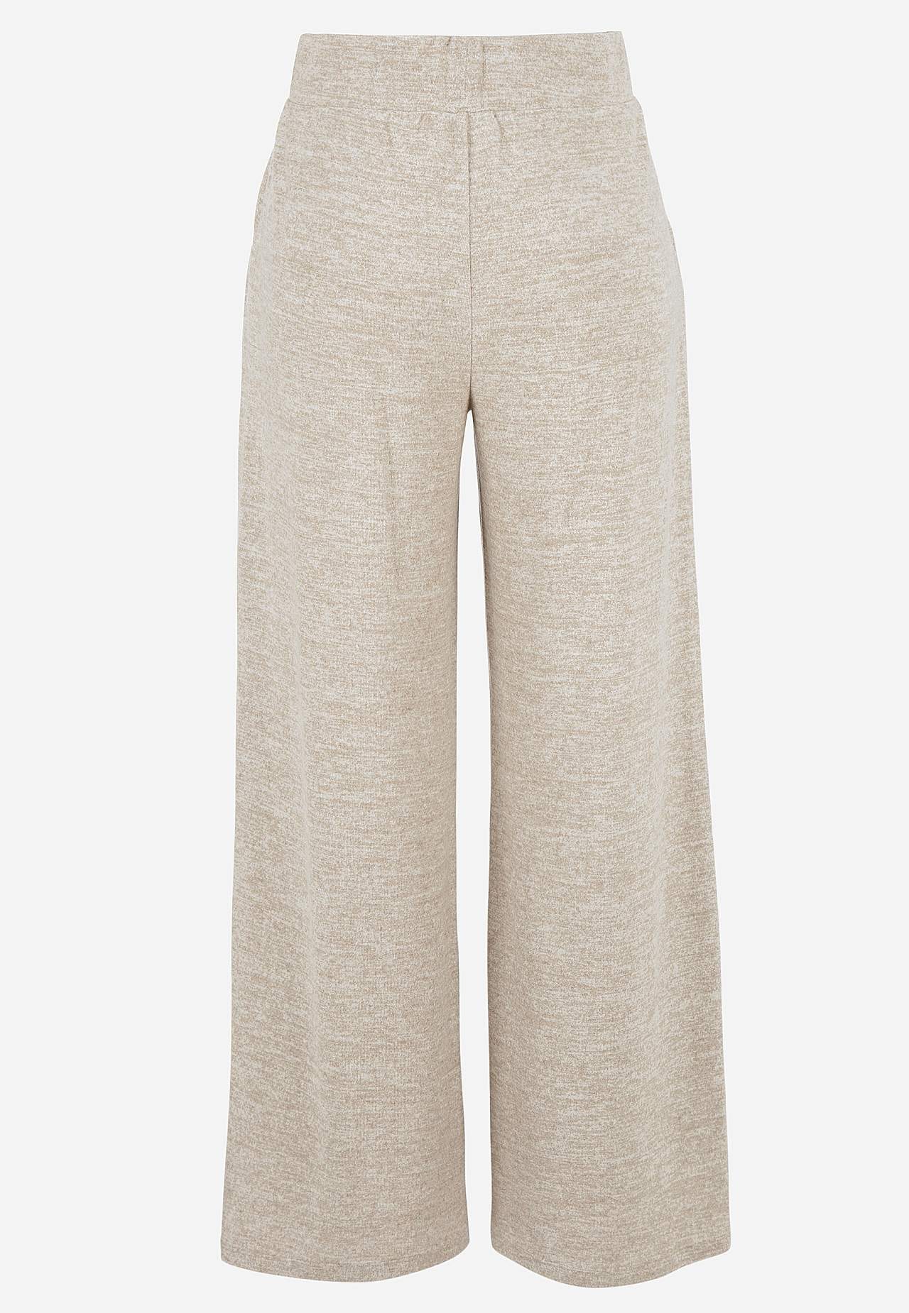 Wide jersey pants with pockets
