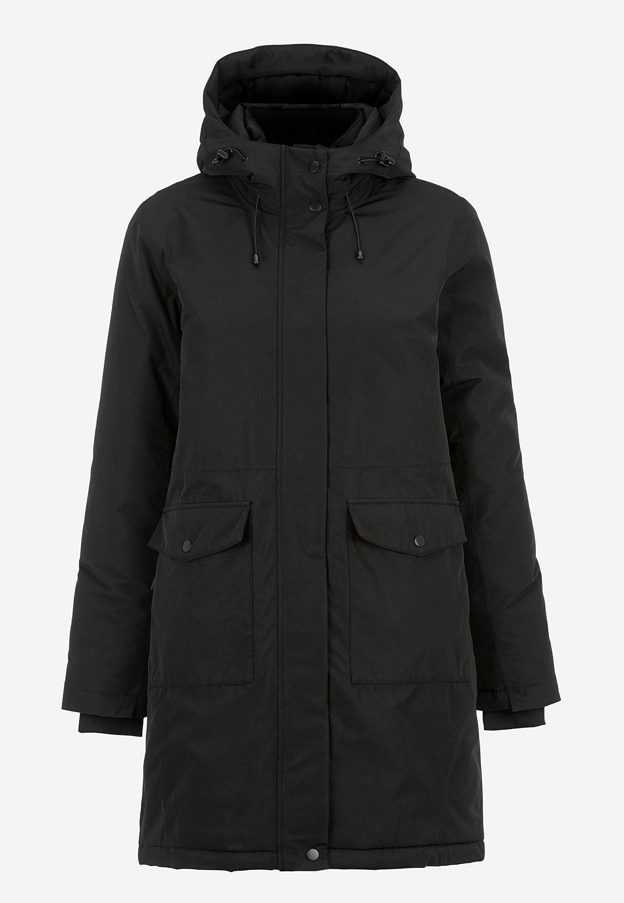 Functional jacket with sewn hood