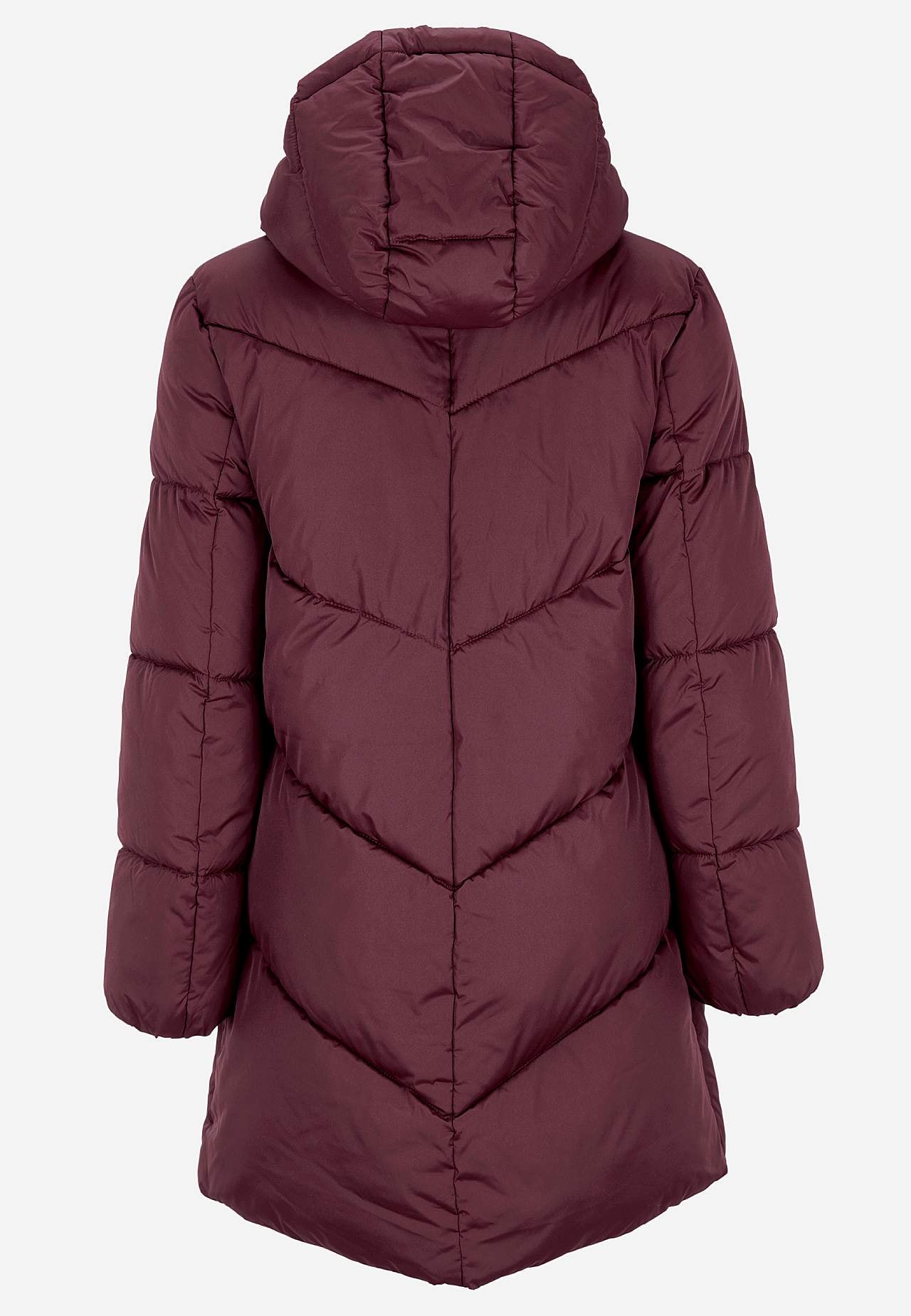 Long jacket with fluffy padding