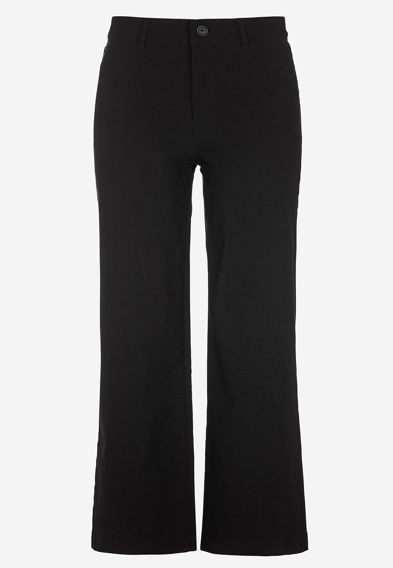 Wide ankle trousers in bengaline