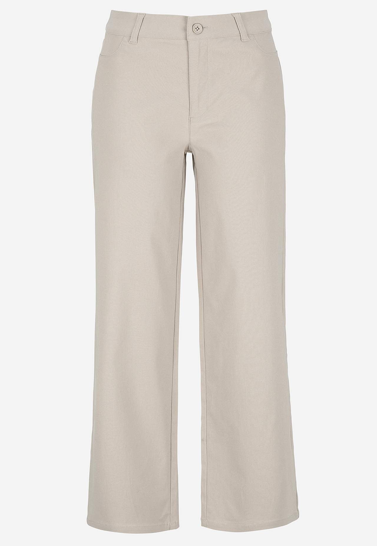 Wide ankle trousers in bengaline