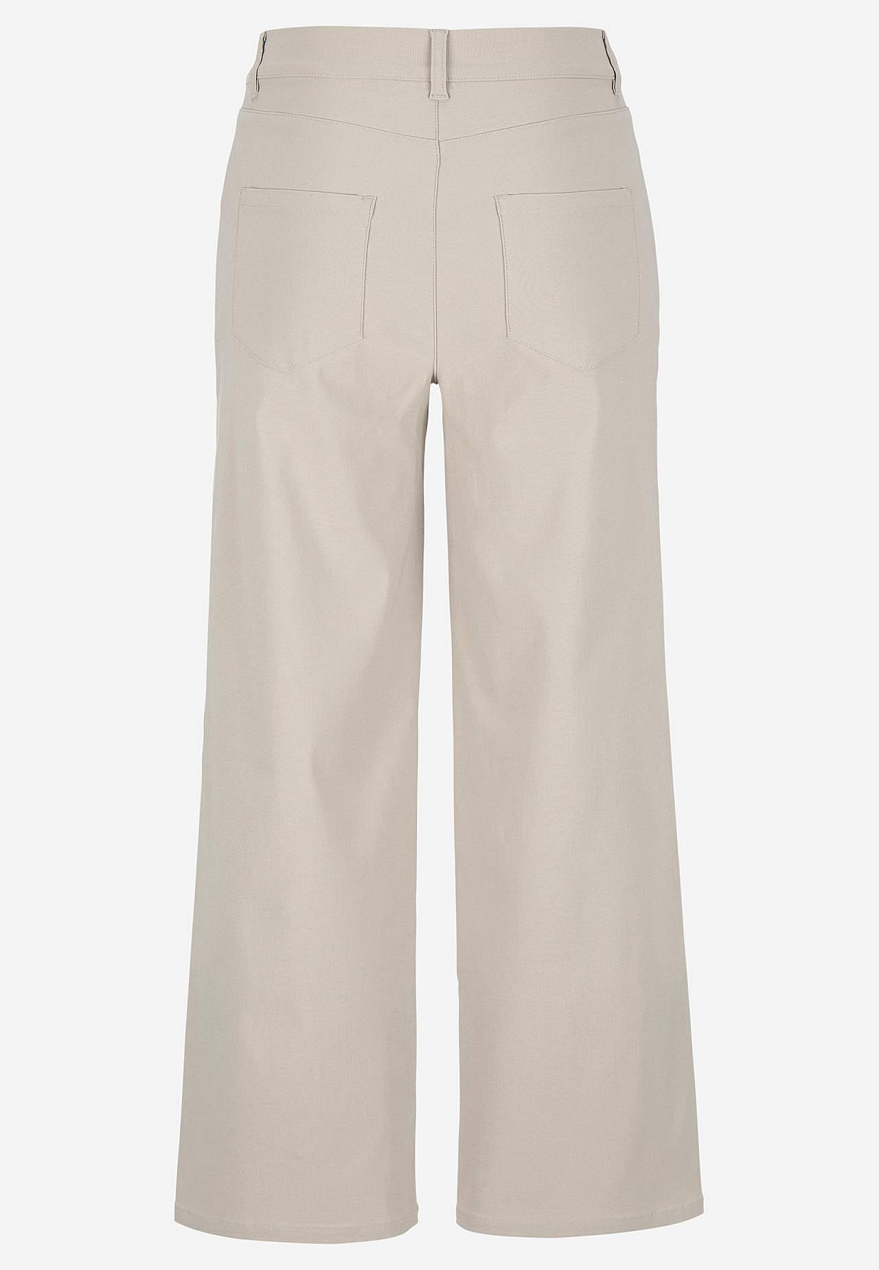 Wide ankle trousers in bengaline