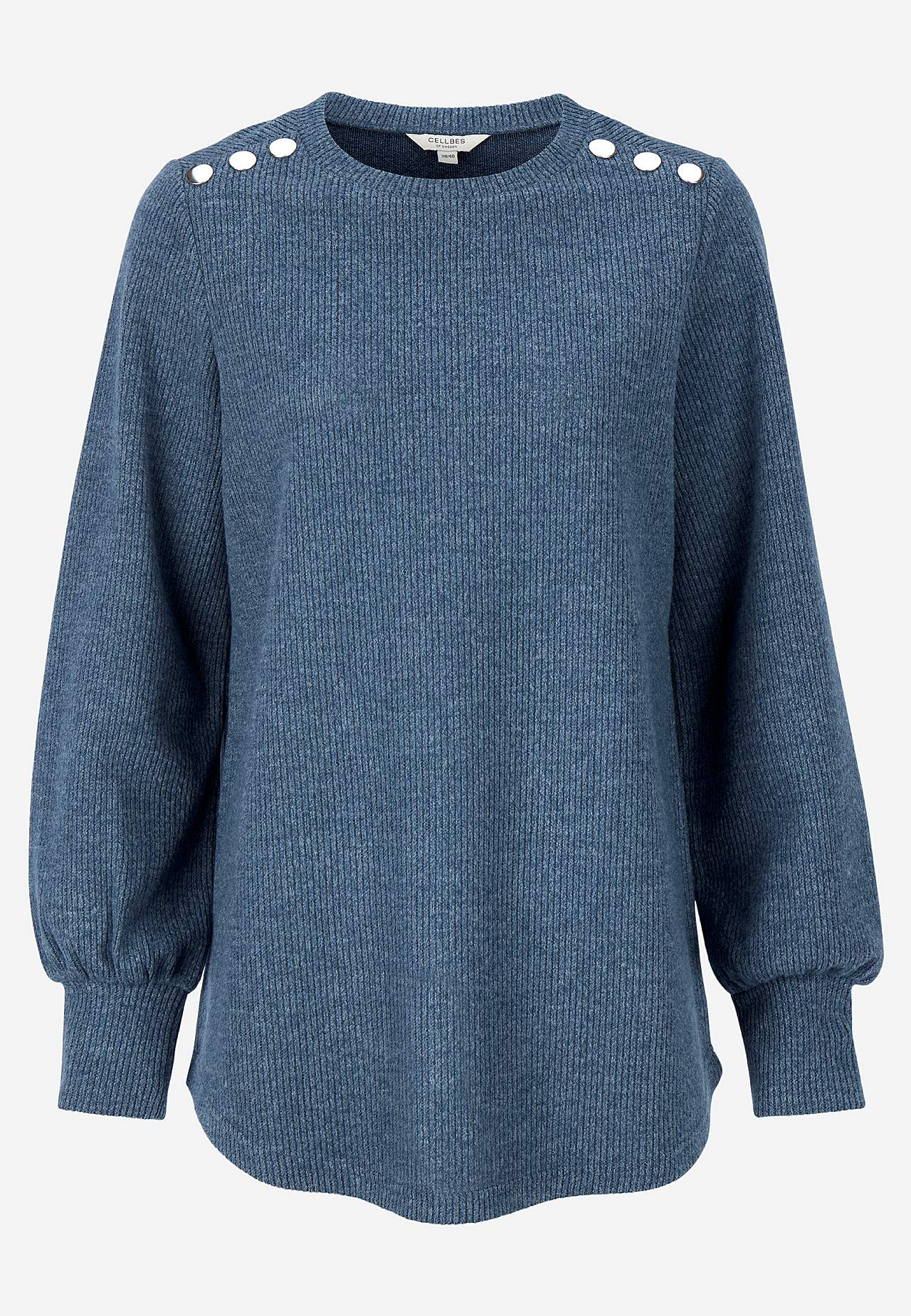 Soft jersey sweater with buttons Beata