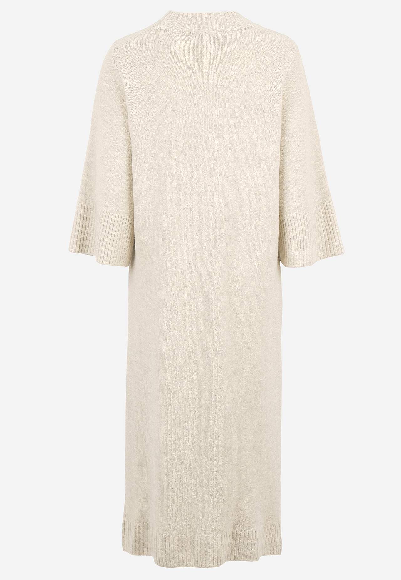 Knitted dress with high slit