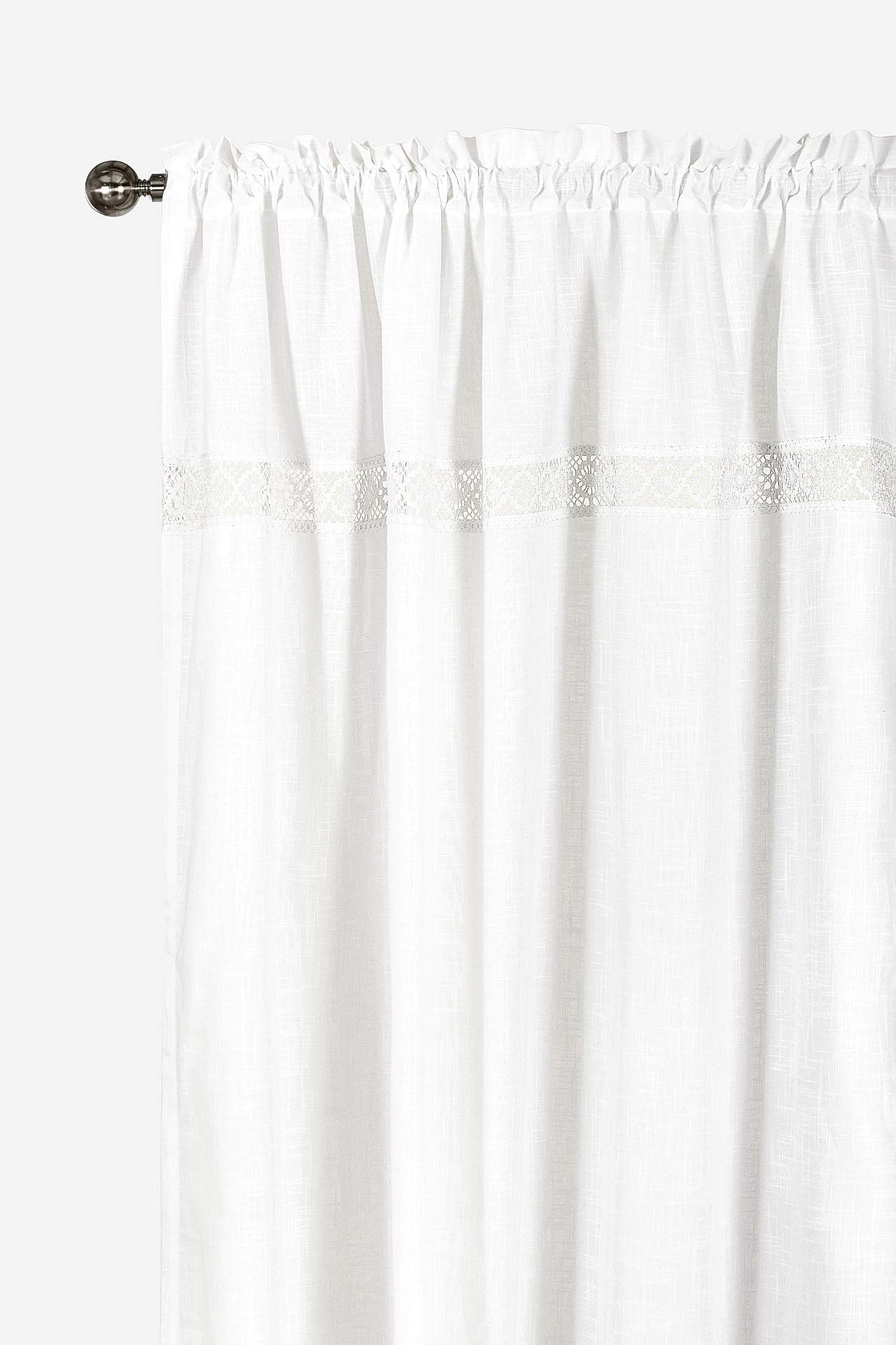 Sliding curtains with lace Monica 2-pack
