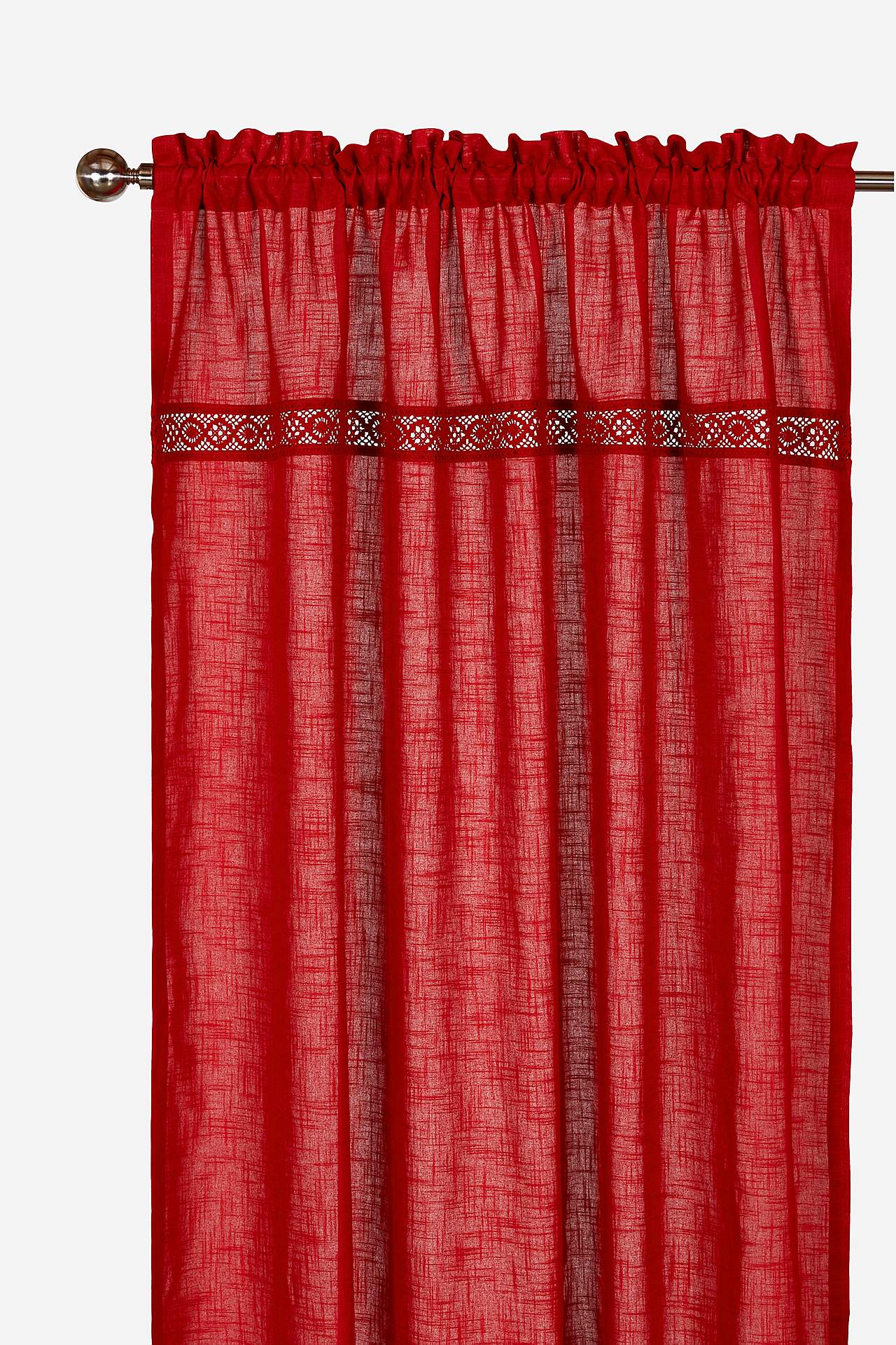 Sliding curtains with lace Monica 2-pack