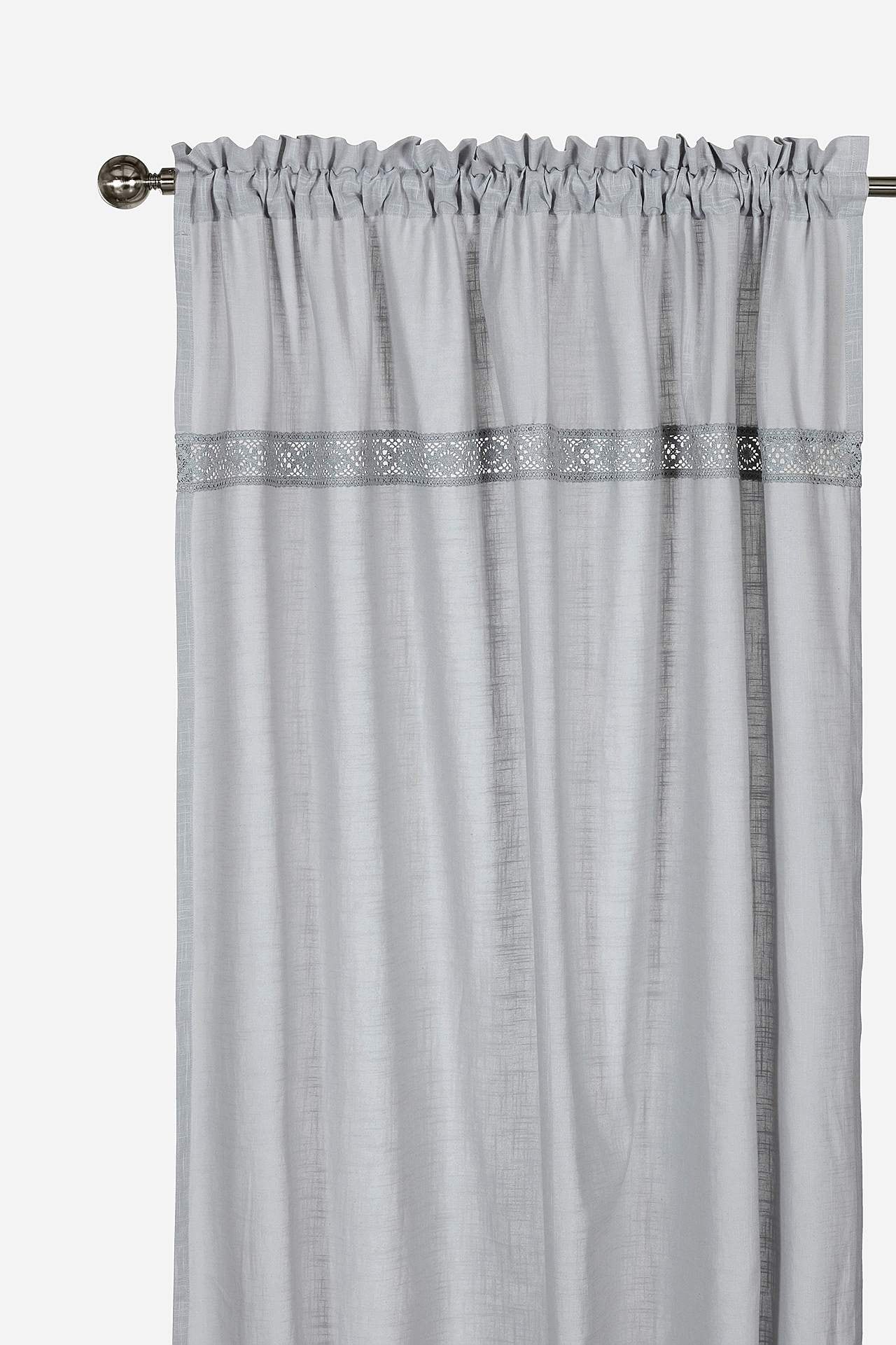 Sliding curtains with lace Monica 2-pack