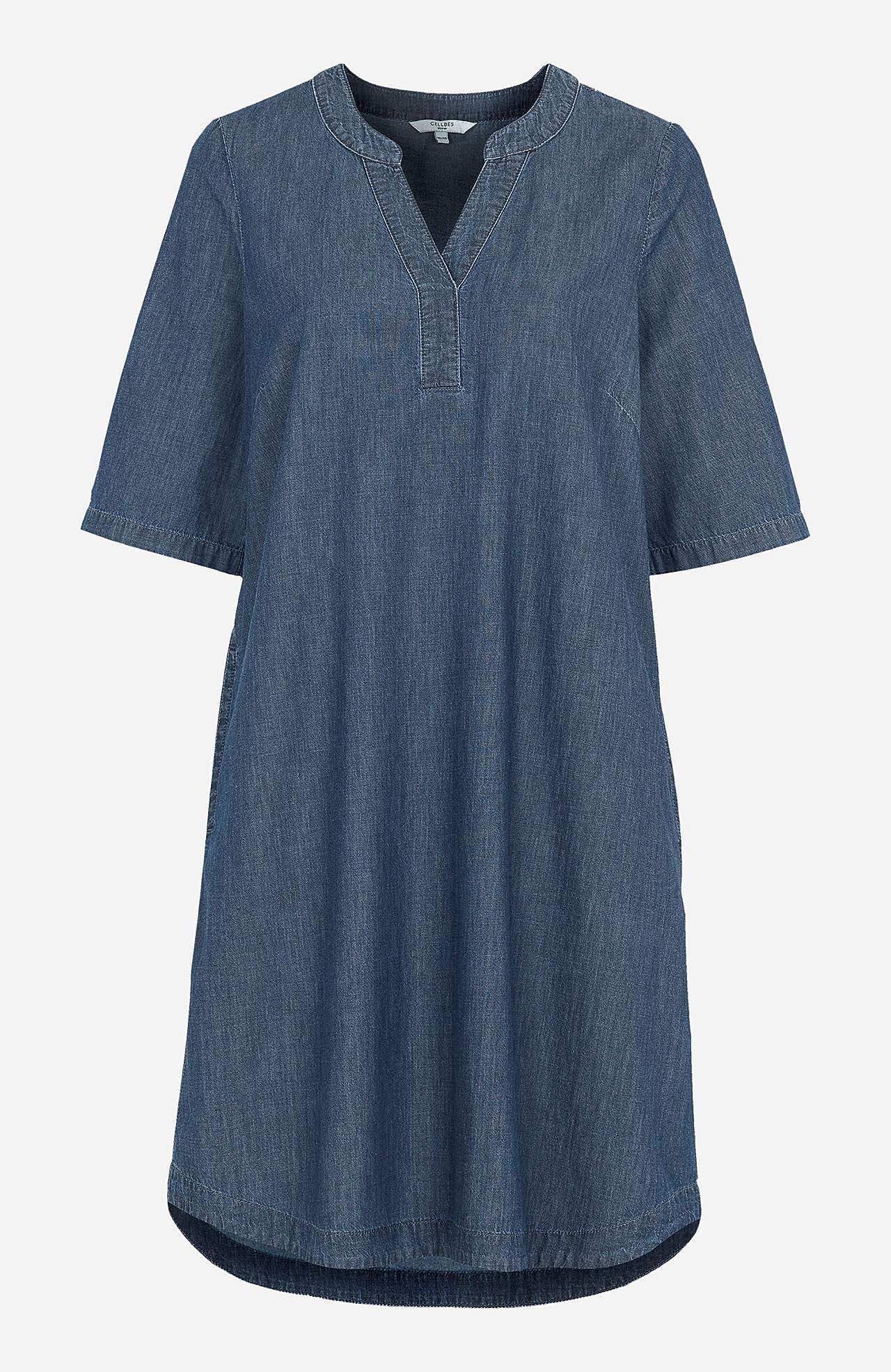 Denim dress in soft washed denim
