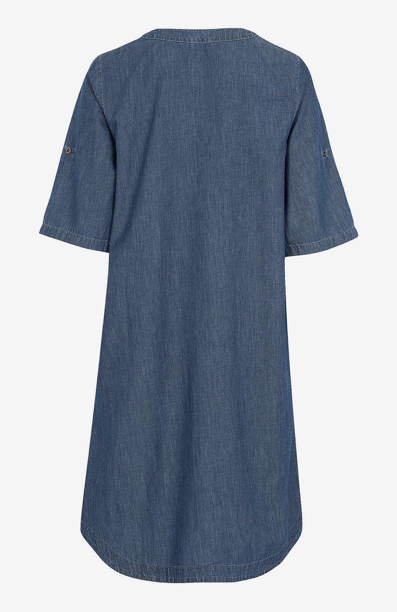 Denim dress in soft washed denim