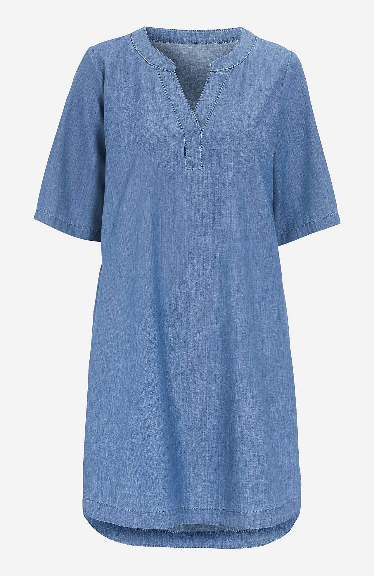Denim dress in soft washed denim