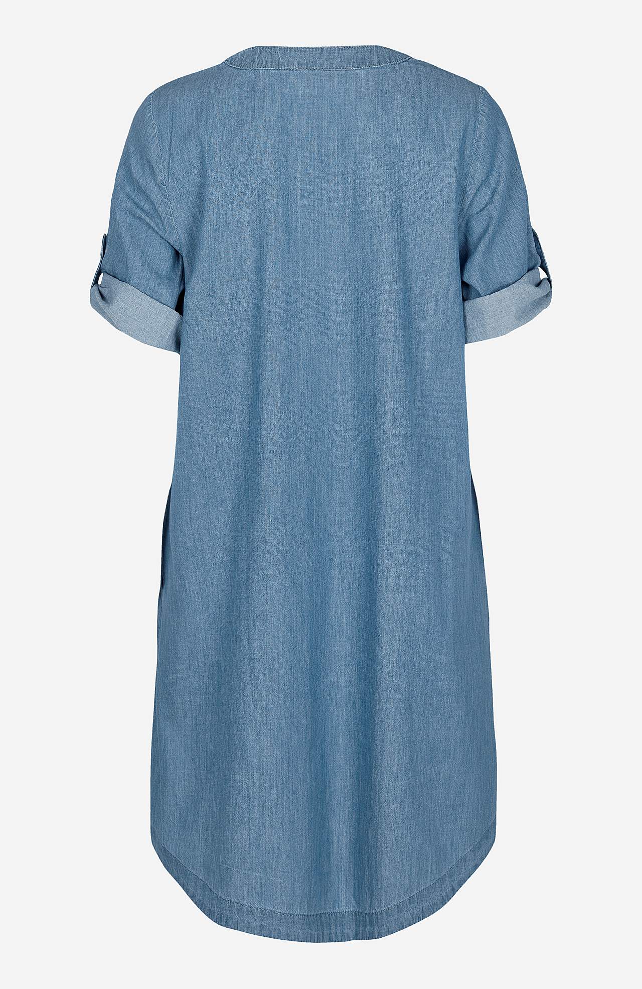 Denim dress in soft washed denim