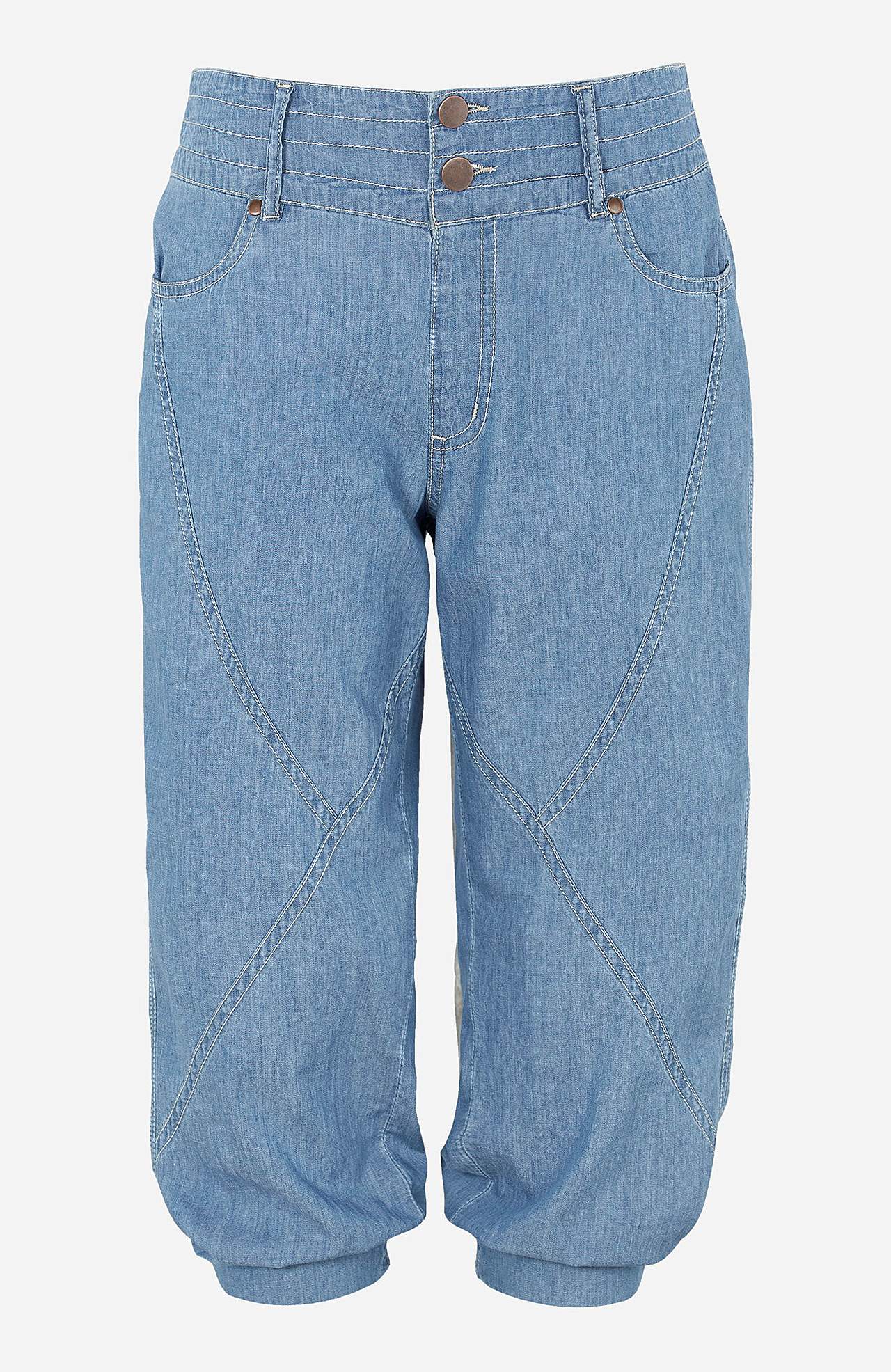 Woven capri trousers