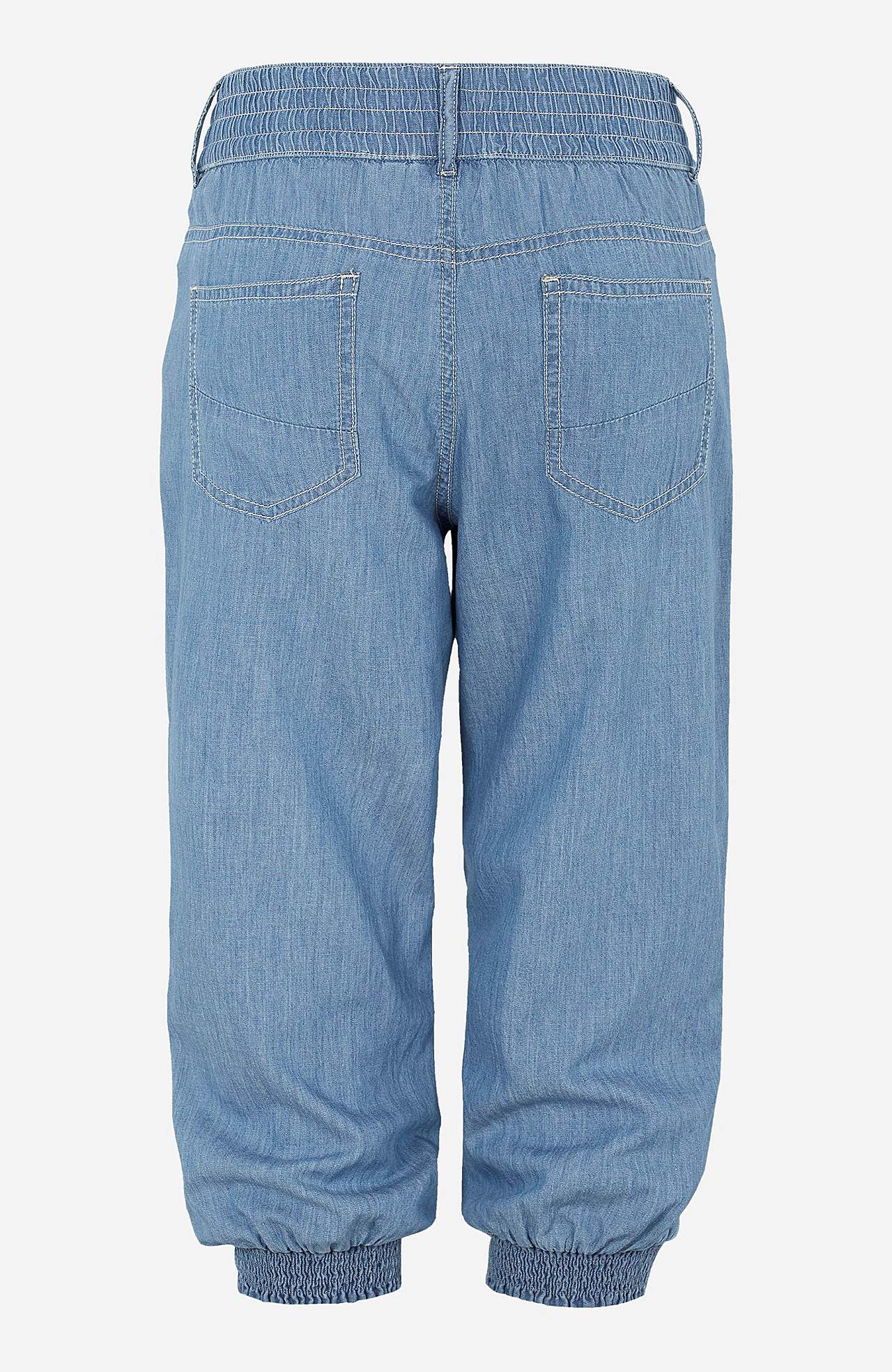 Woven capri trousers