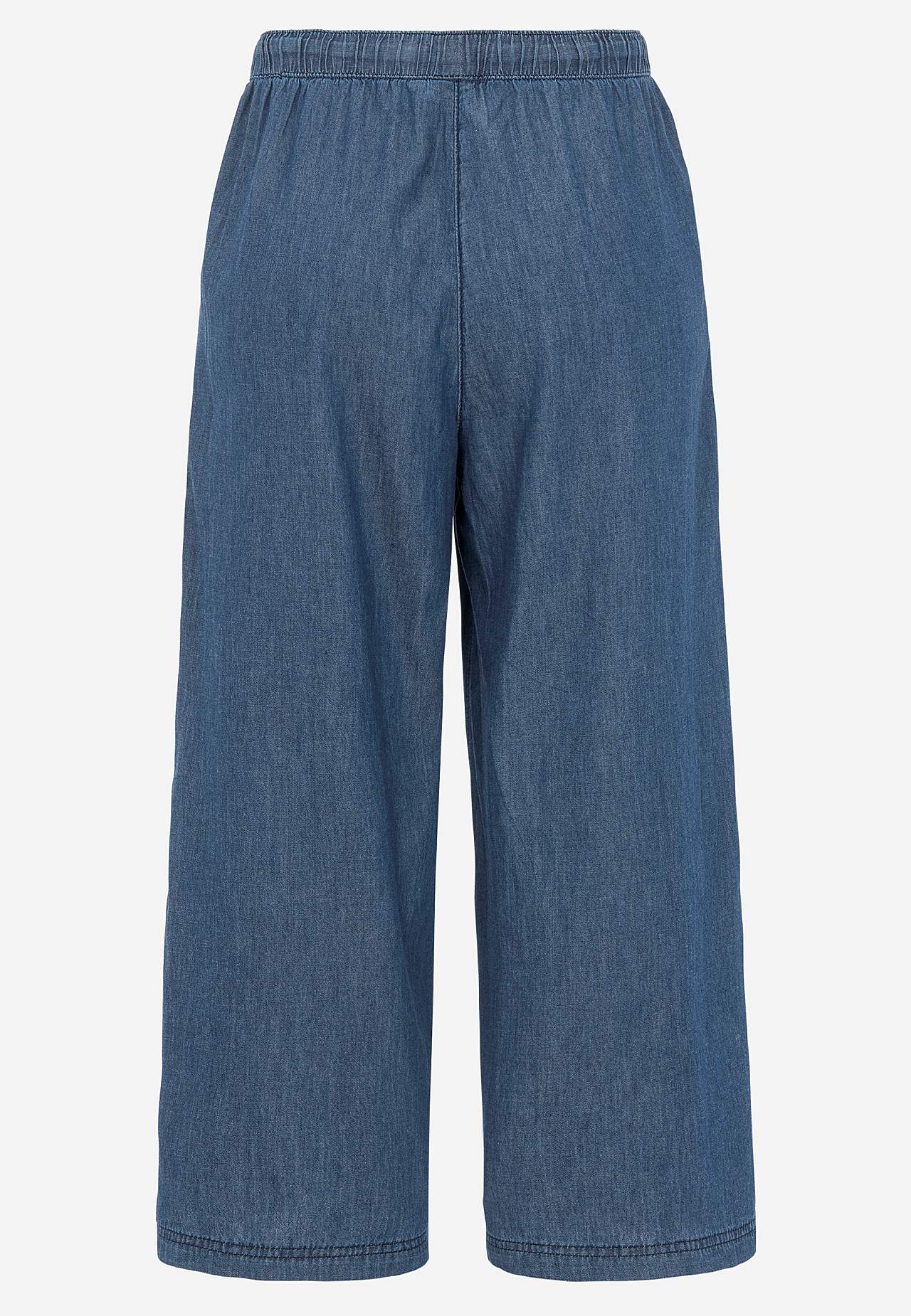 Lång byxa i mjuktvättad denim