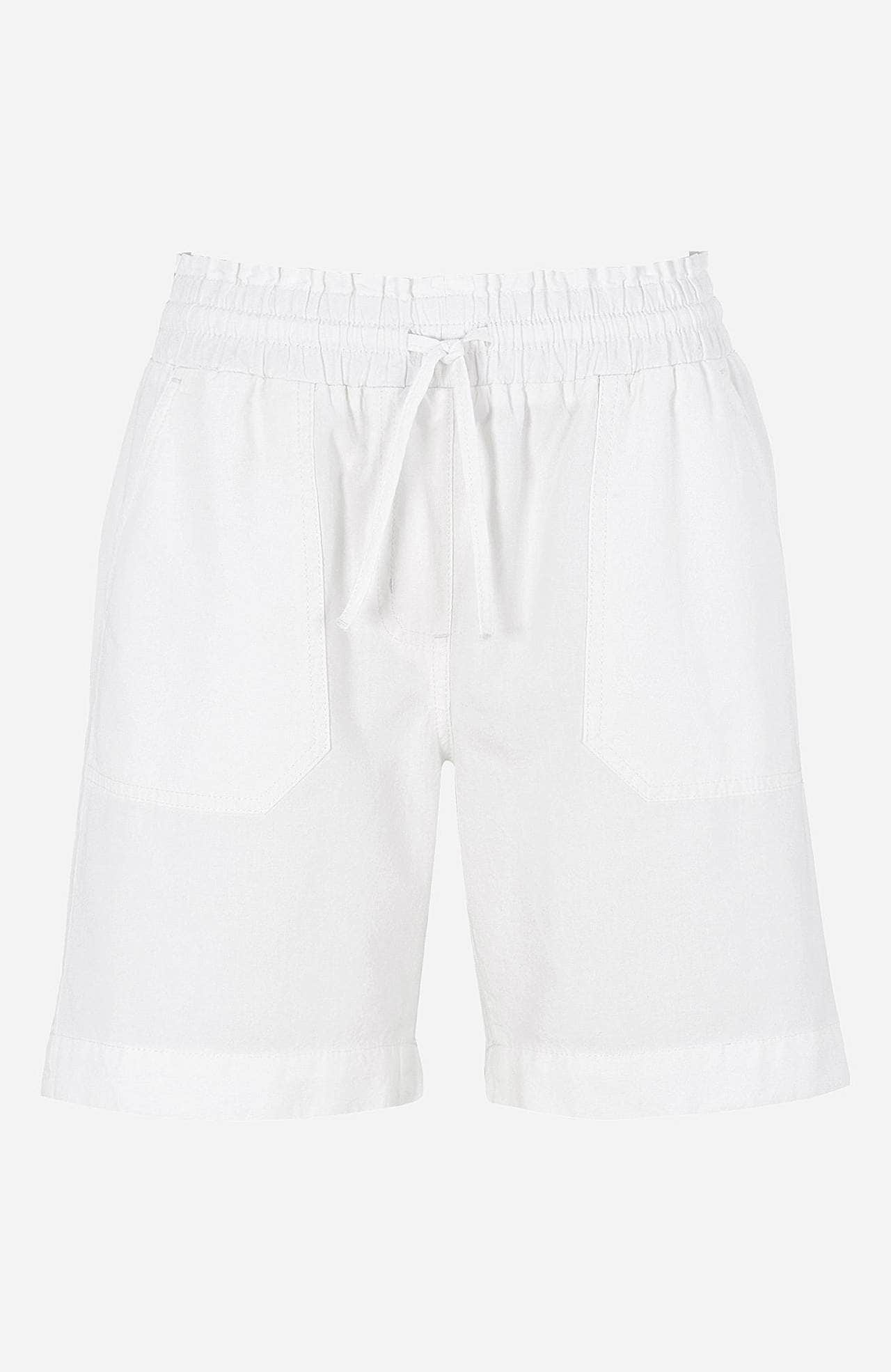 Shorts in washed cotton Jade