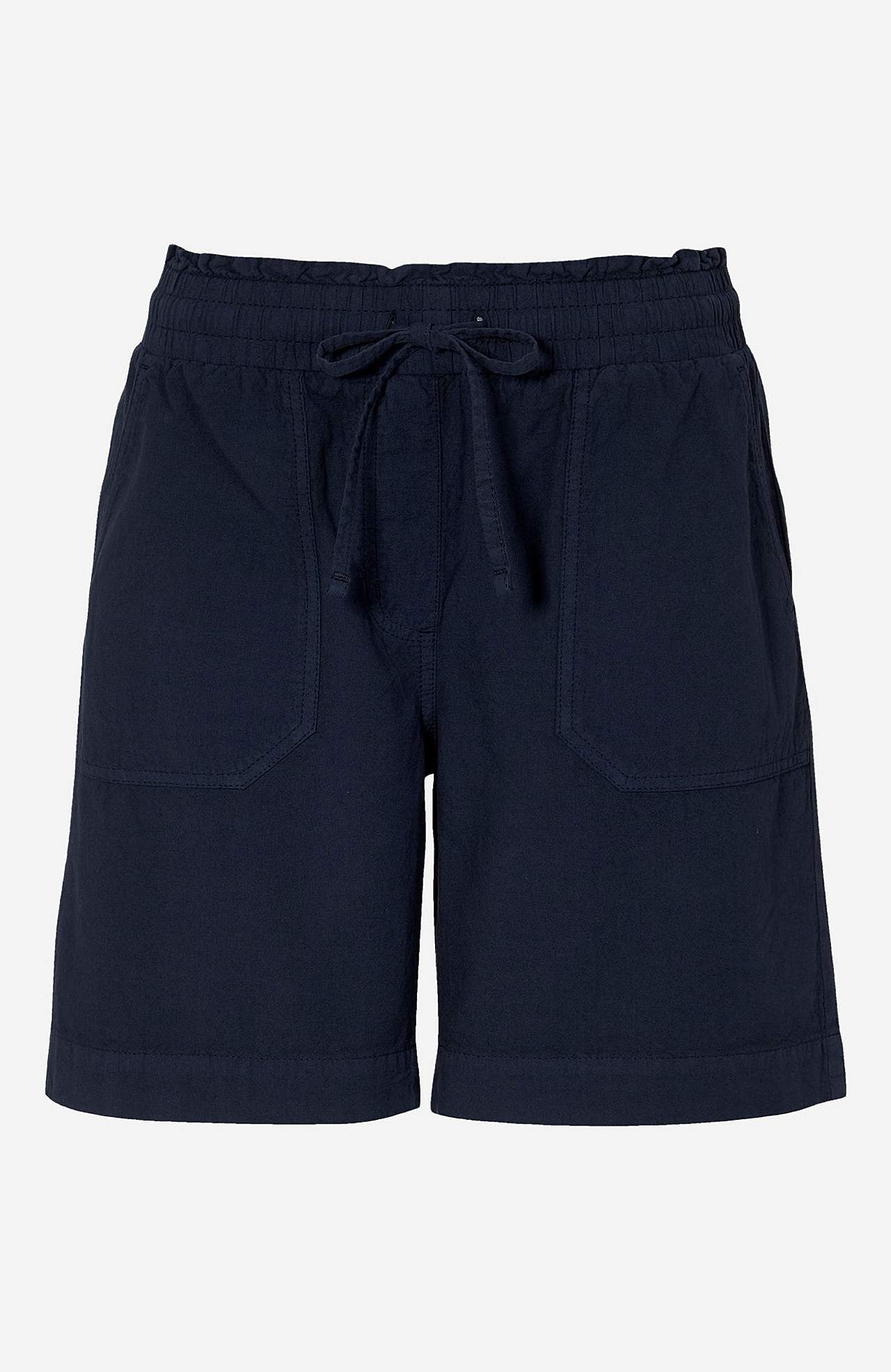Shorts in washed cotton Jade