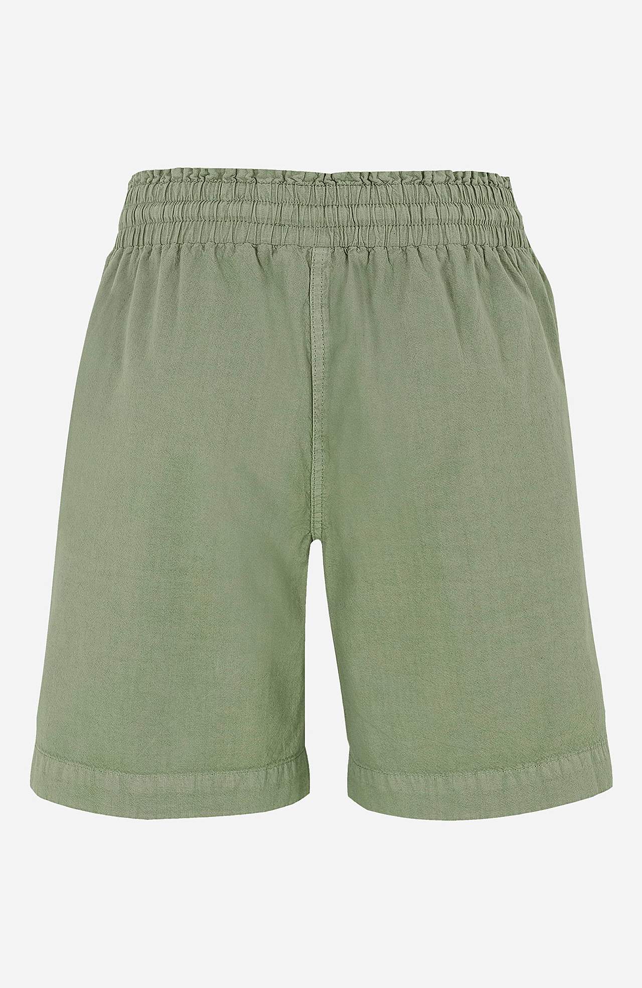Shorts in washed cotton Jade