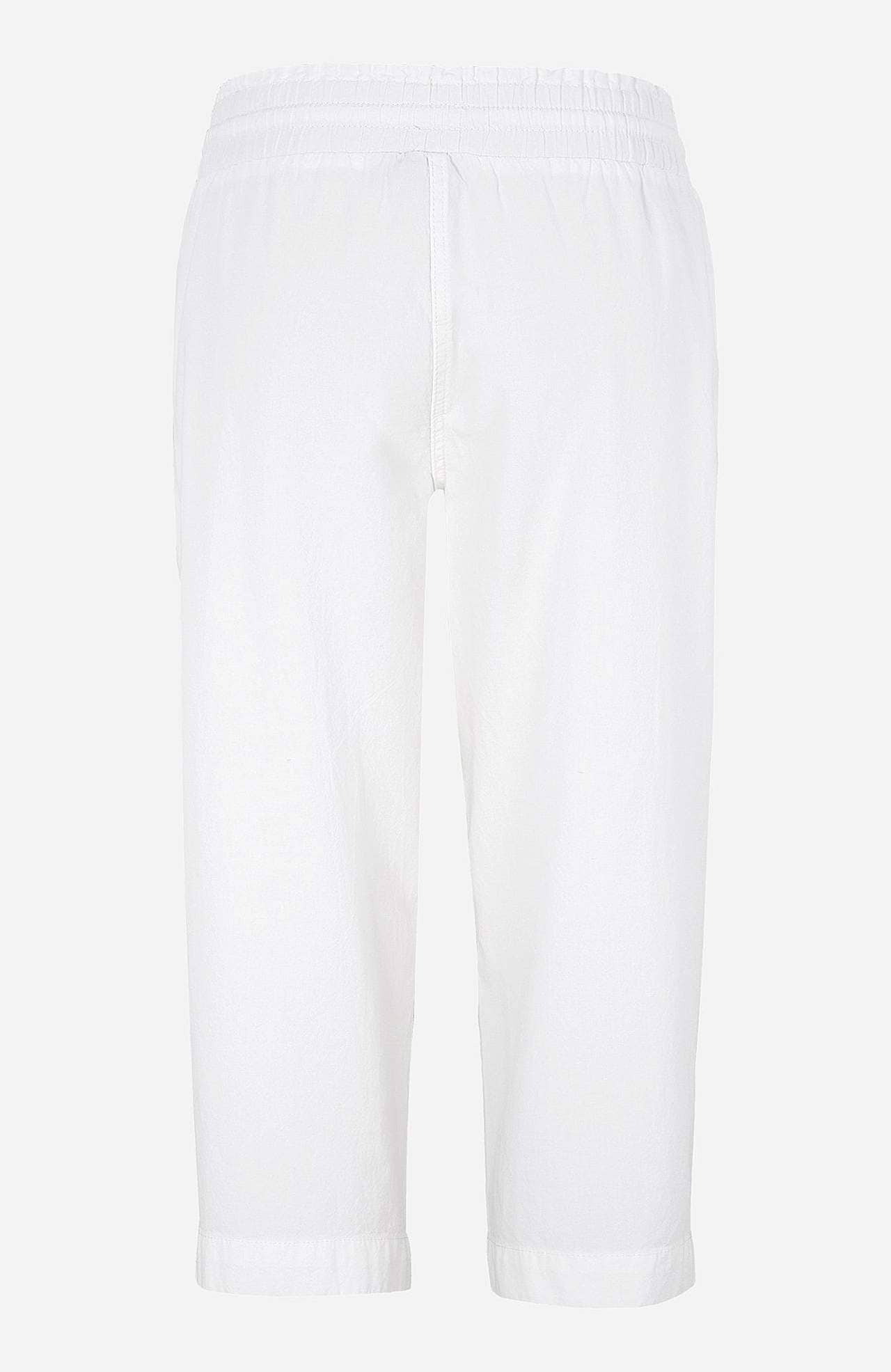 Capri trousers in washed cotton Jade