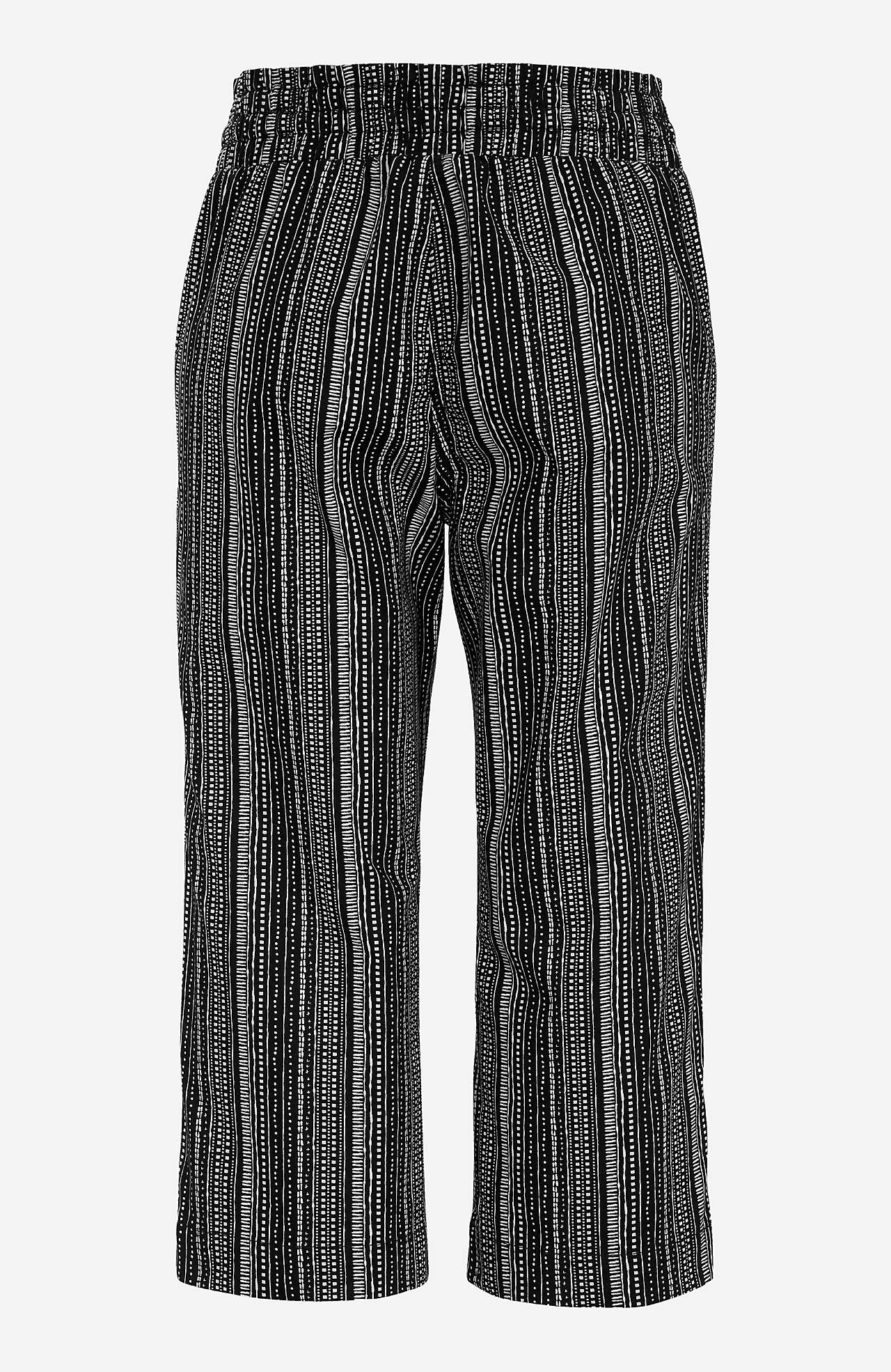 Capri trousers in washed cotton Jade