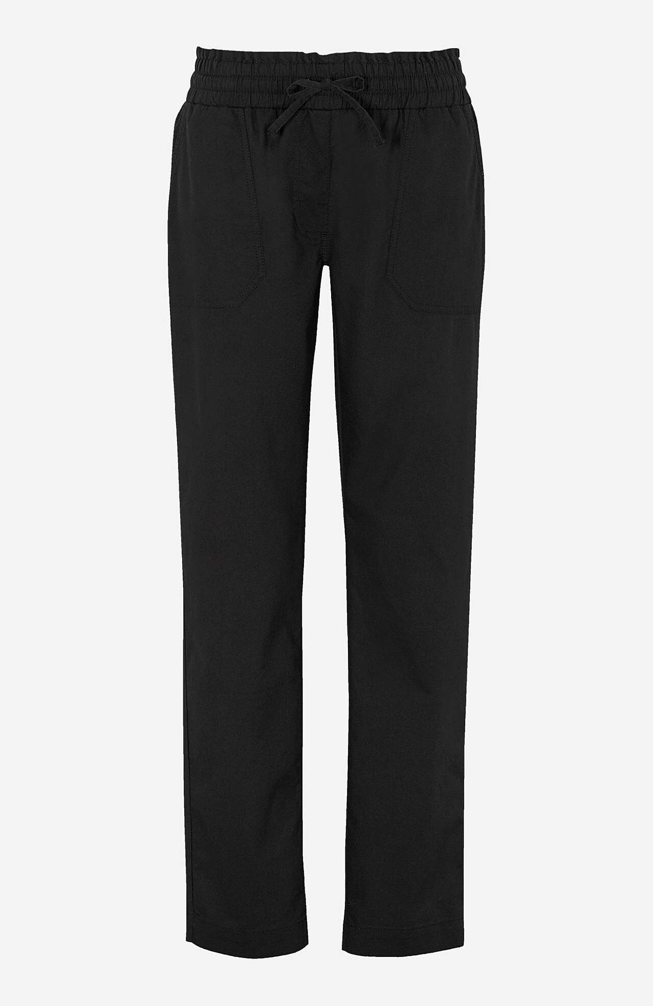 Long trousers in washed cotton