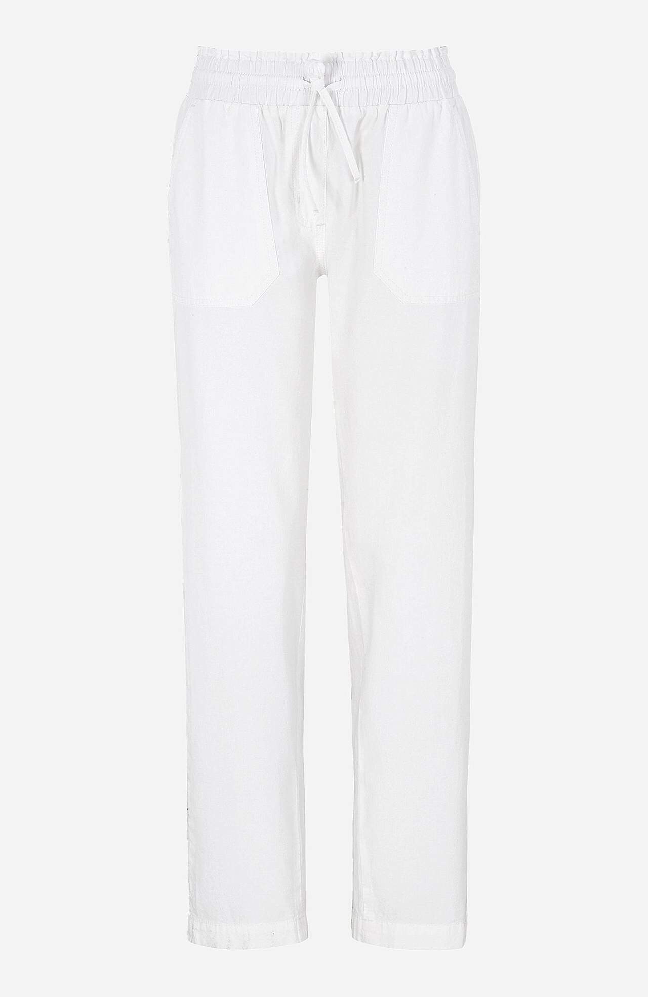 Long trousers in washed cotton