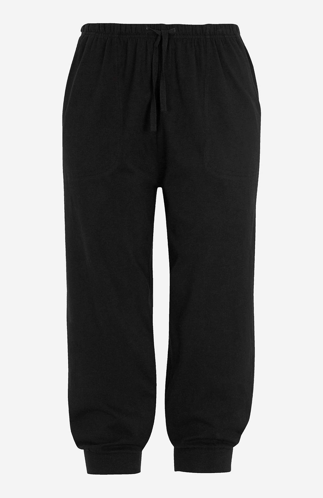 Capri trousers in jersey with cuff