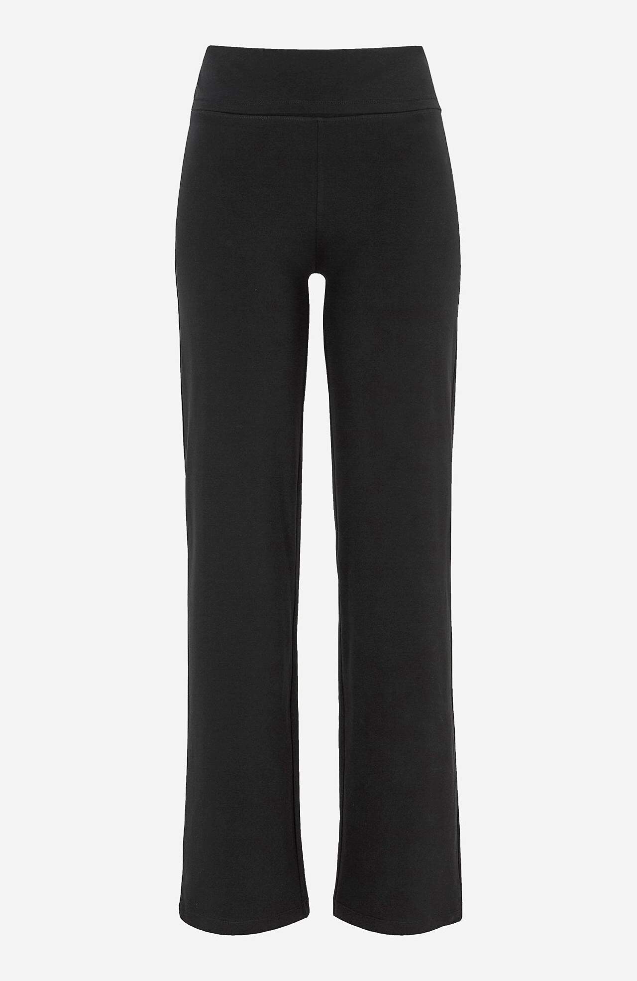 Trousers with wide waistband