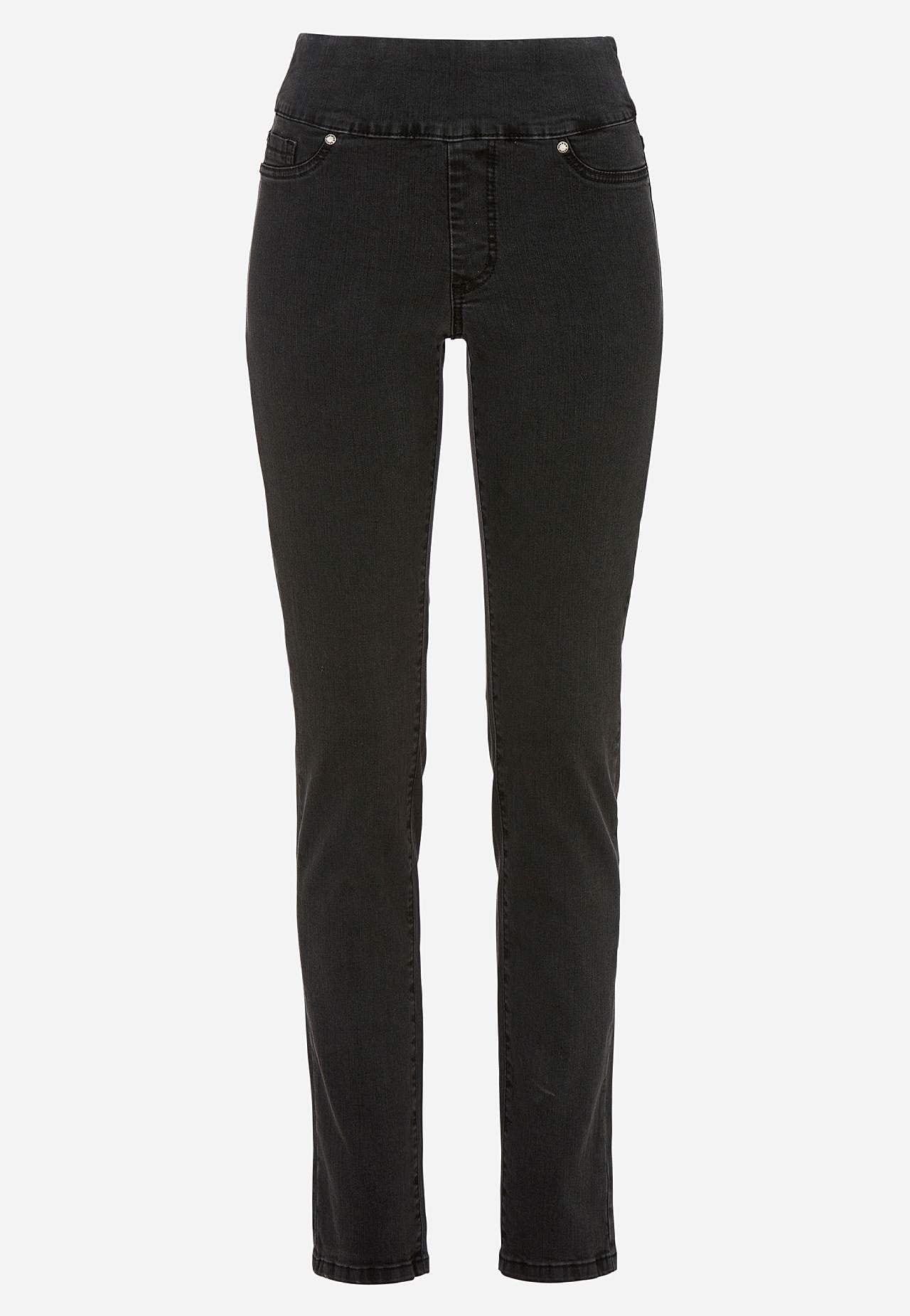 Stretchy jeggings with high elasticized waist