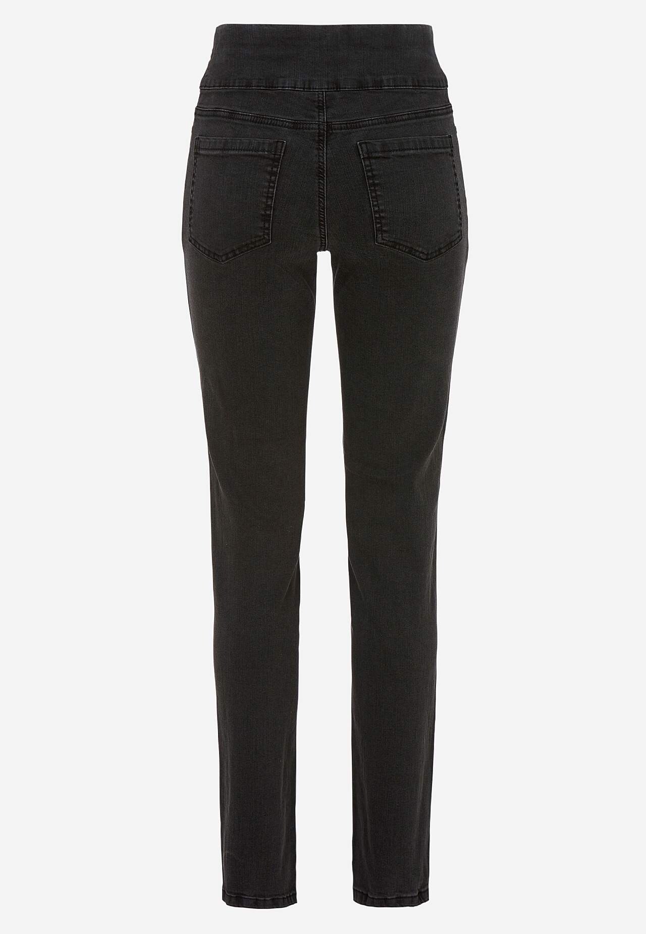 Stretchy jeggings with high elasticized waist