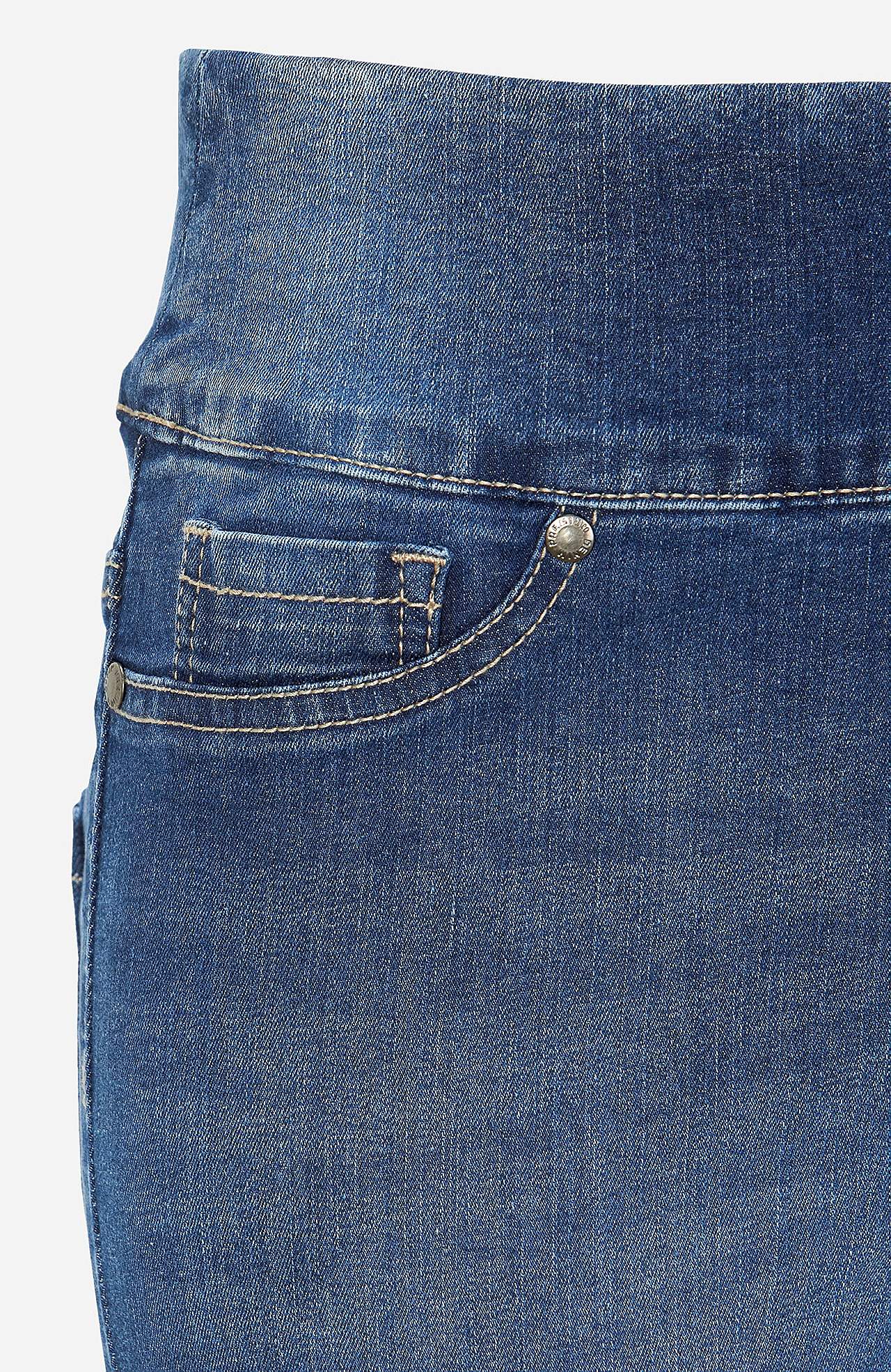 Stretchy jeggings with high elasticized waist