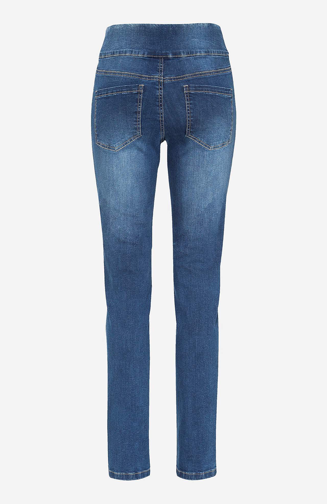 Stretchy jeggings with high elasticized waist